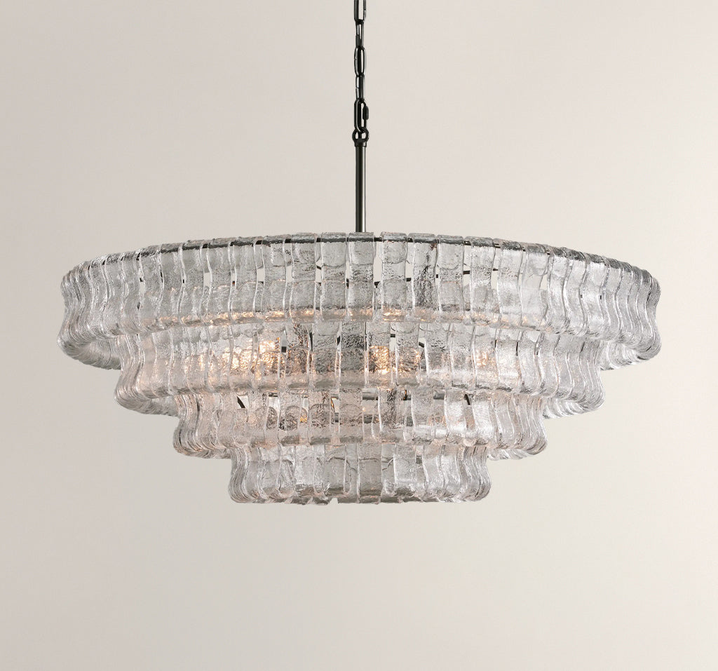 Ghiaccio Smoke Class Round Chandelier 24"36"48"60"