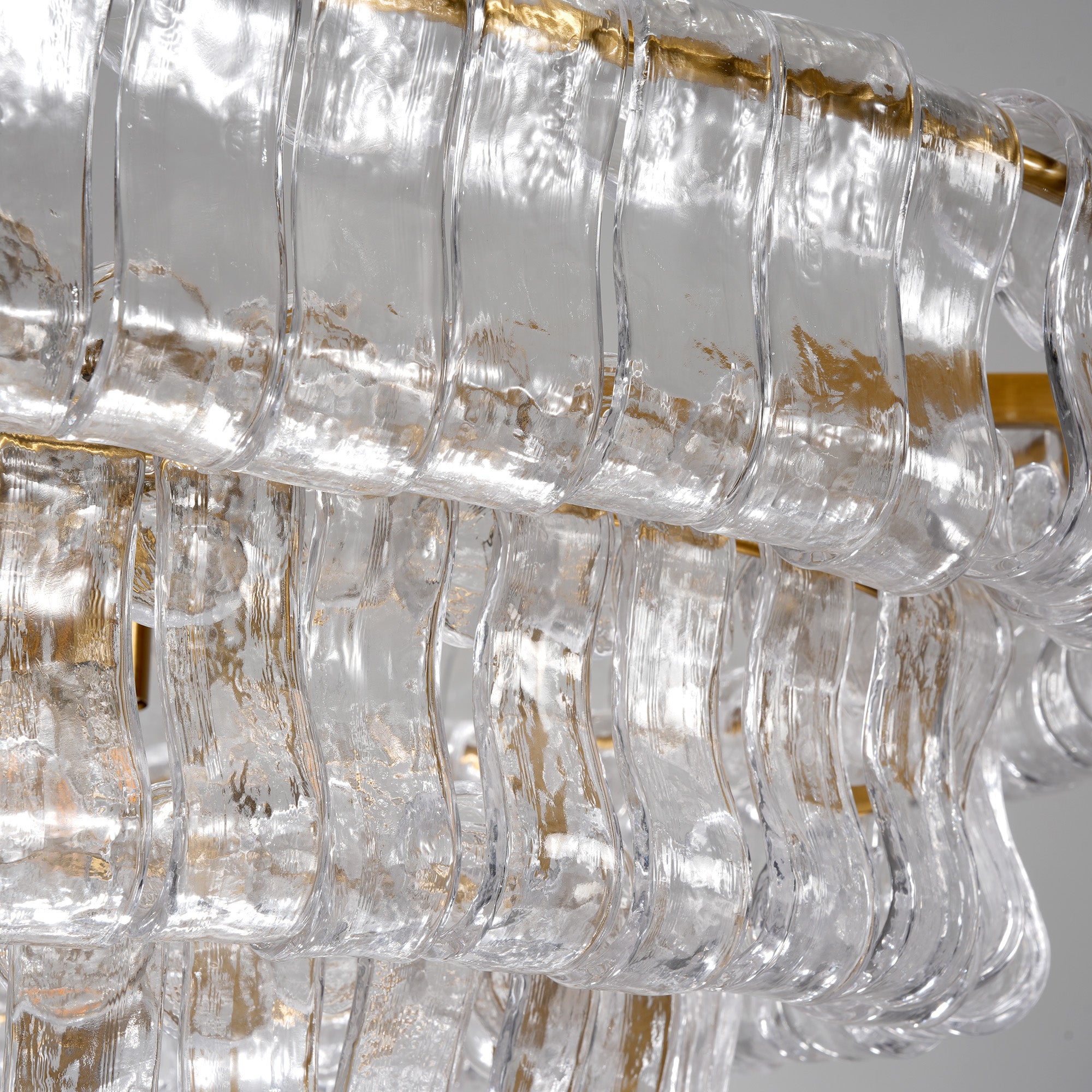 Ghiaccio Smoke Class Oval Chandelier 54"/ 65"