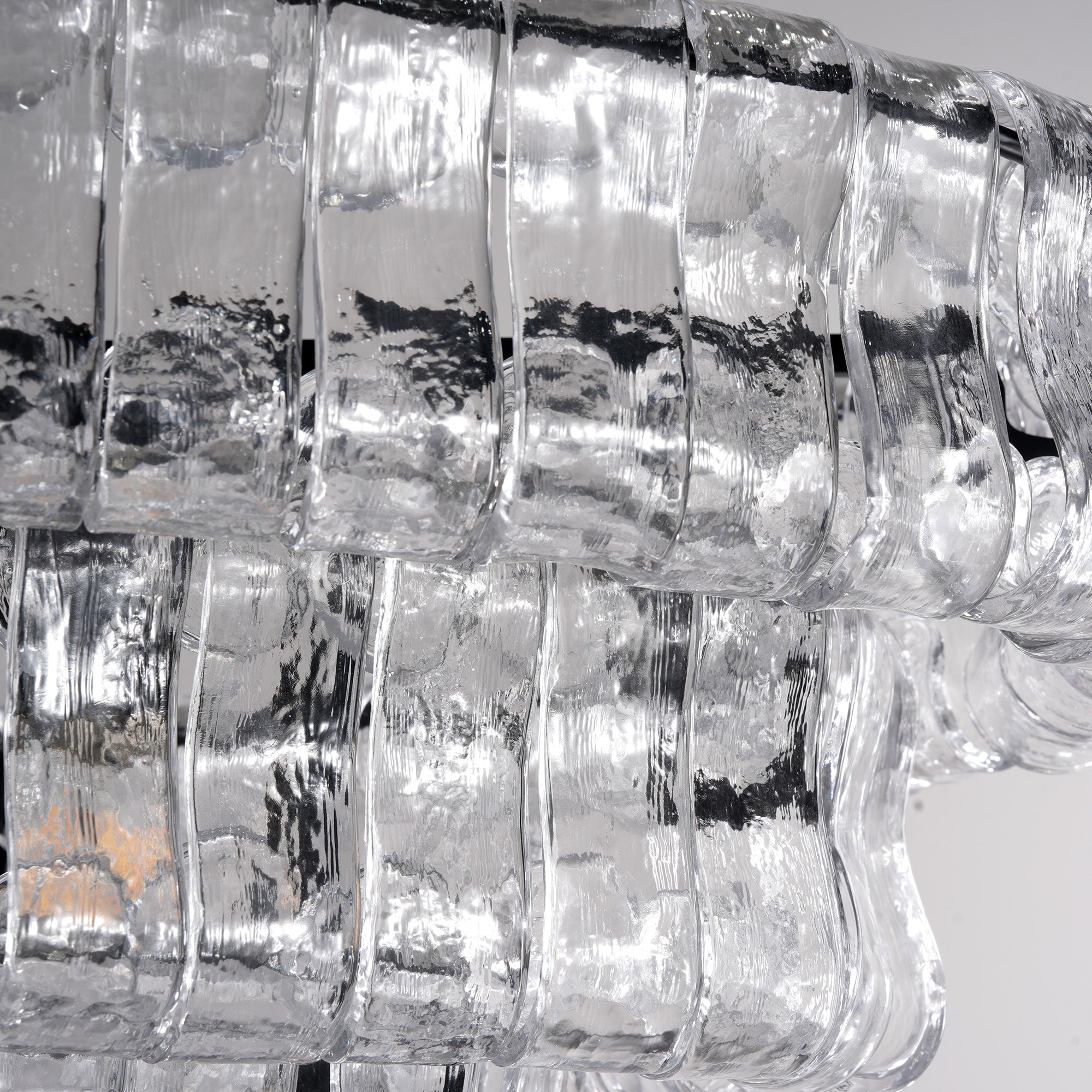 Ghiaccio Smoke Class Oval Chandelier 54"/ 65"