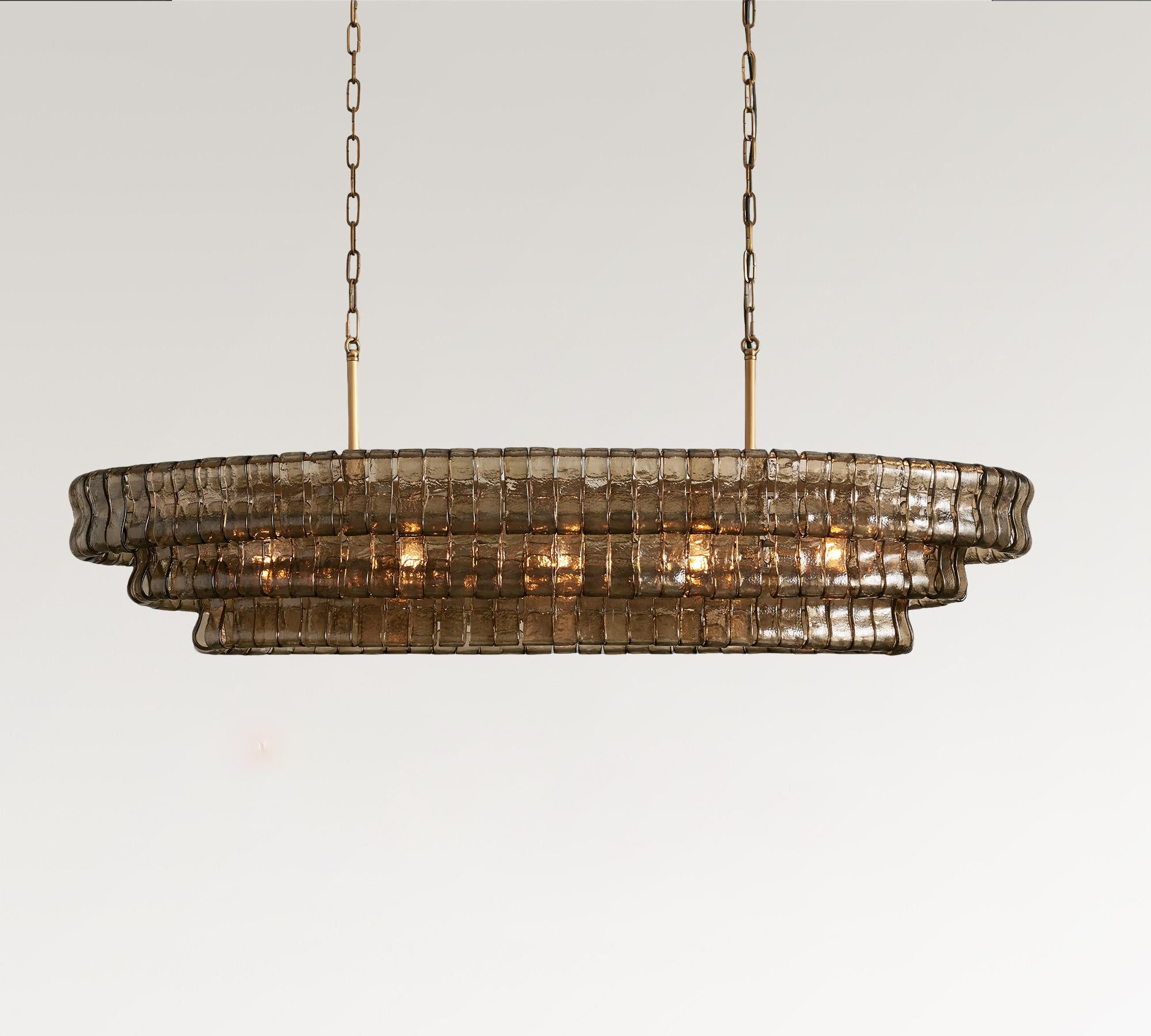 Ghiaccio Smoke Class Oval Chandelier 54"/ 65"