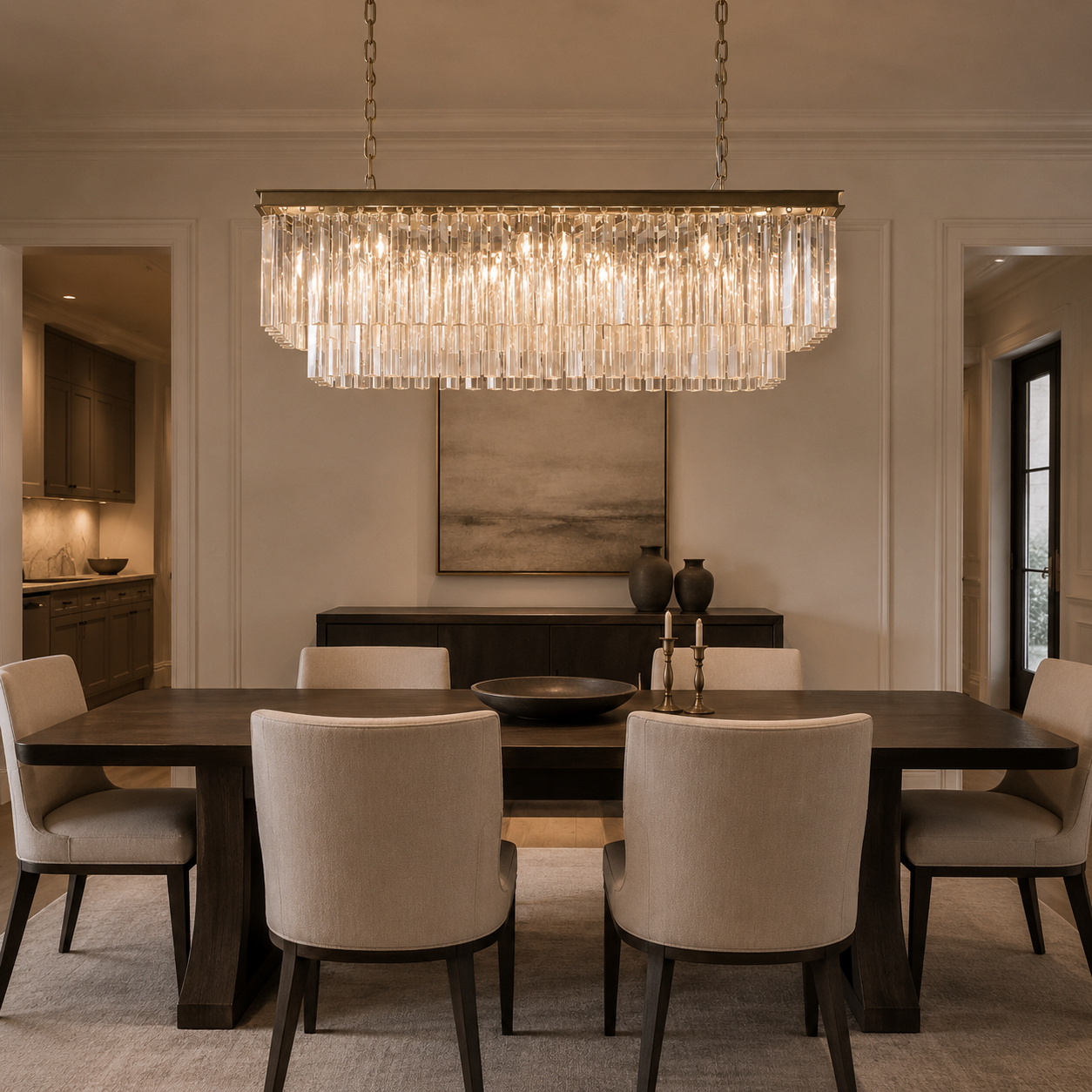 1920S Odeonar Rectangular Chandelier