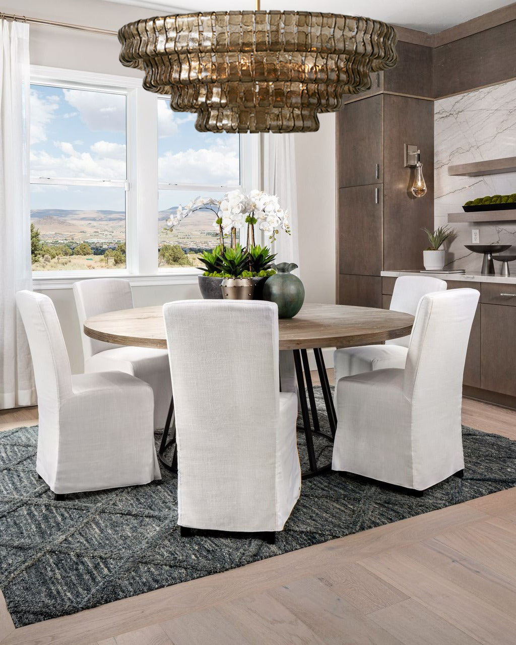 Ghiaccio Smoke Class Round Chandelier 24"36"48"60"