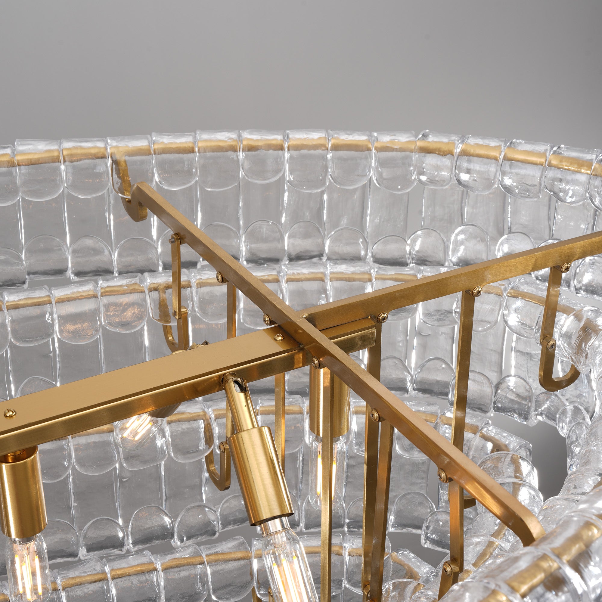 Ghiaccio Smoke Class Oval Chandelier 54"/ 65"