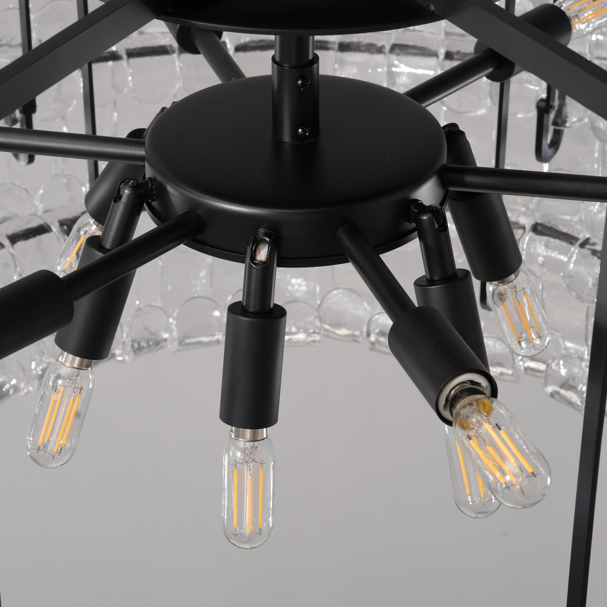Ghiaccio Smoke Class Round Chandelier 24"36"48"60"