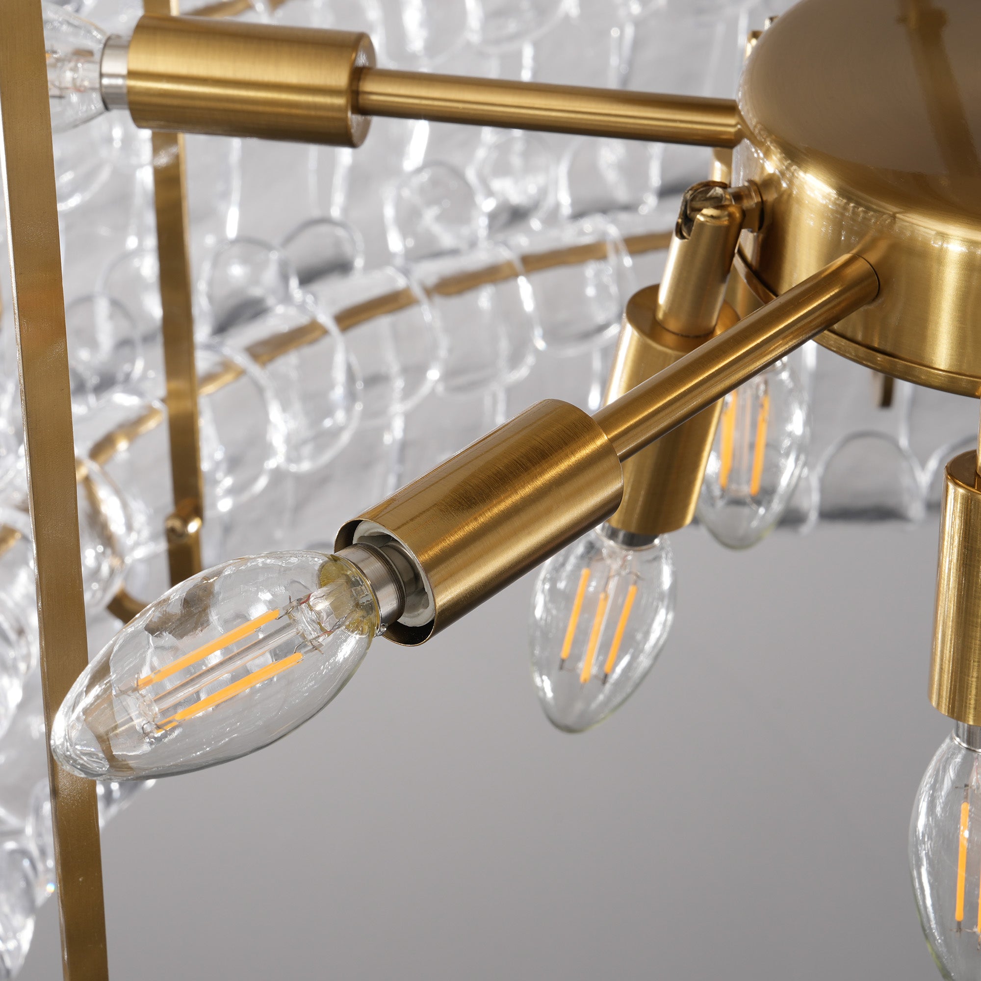 Ghiaccio Smoke Class Round Chandelier 24"36"48"60"