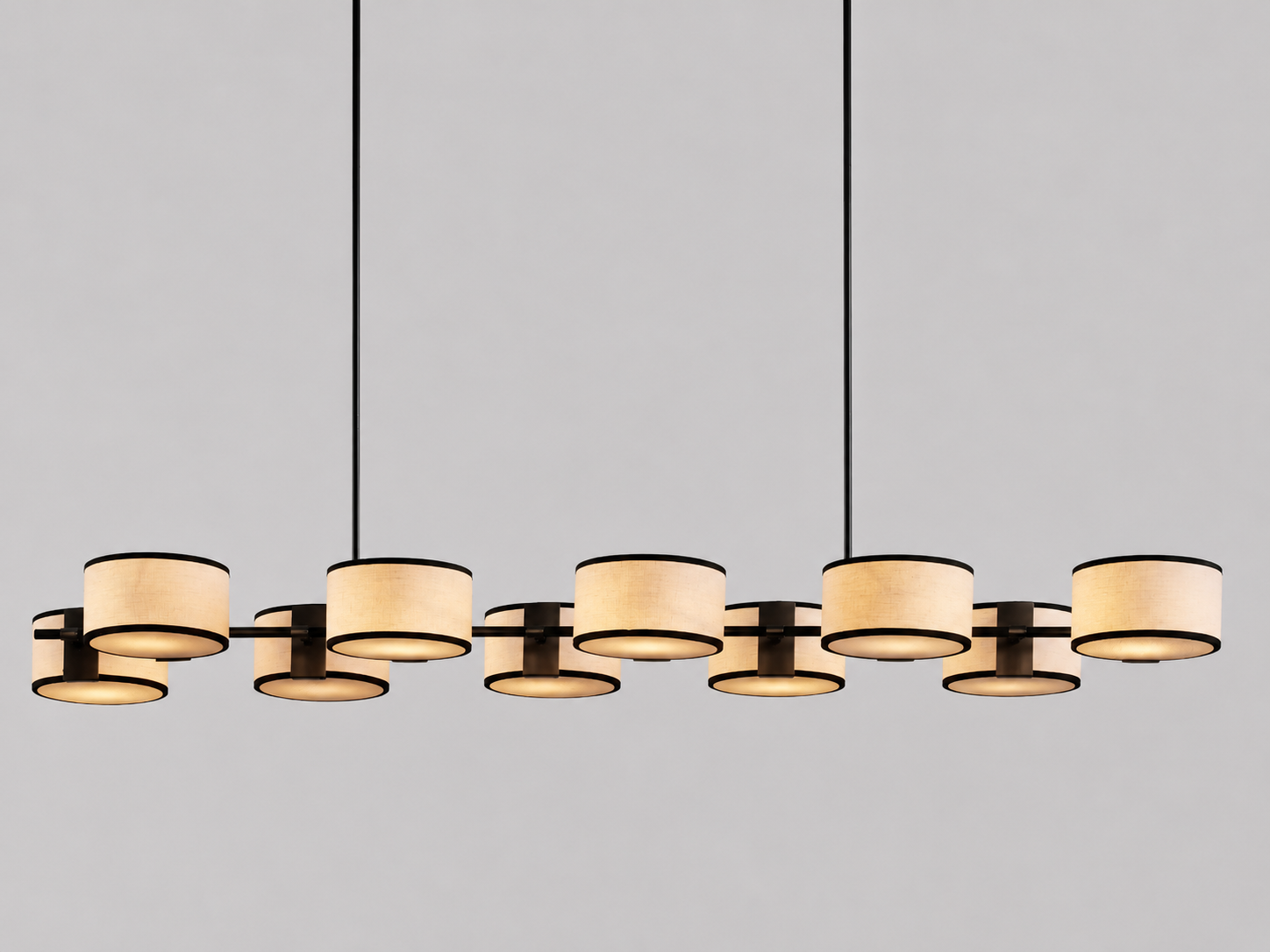 Daphne Fabric Linear Chandelier