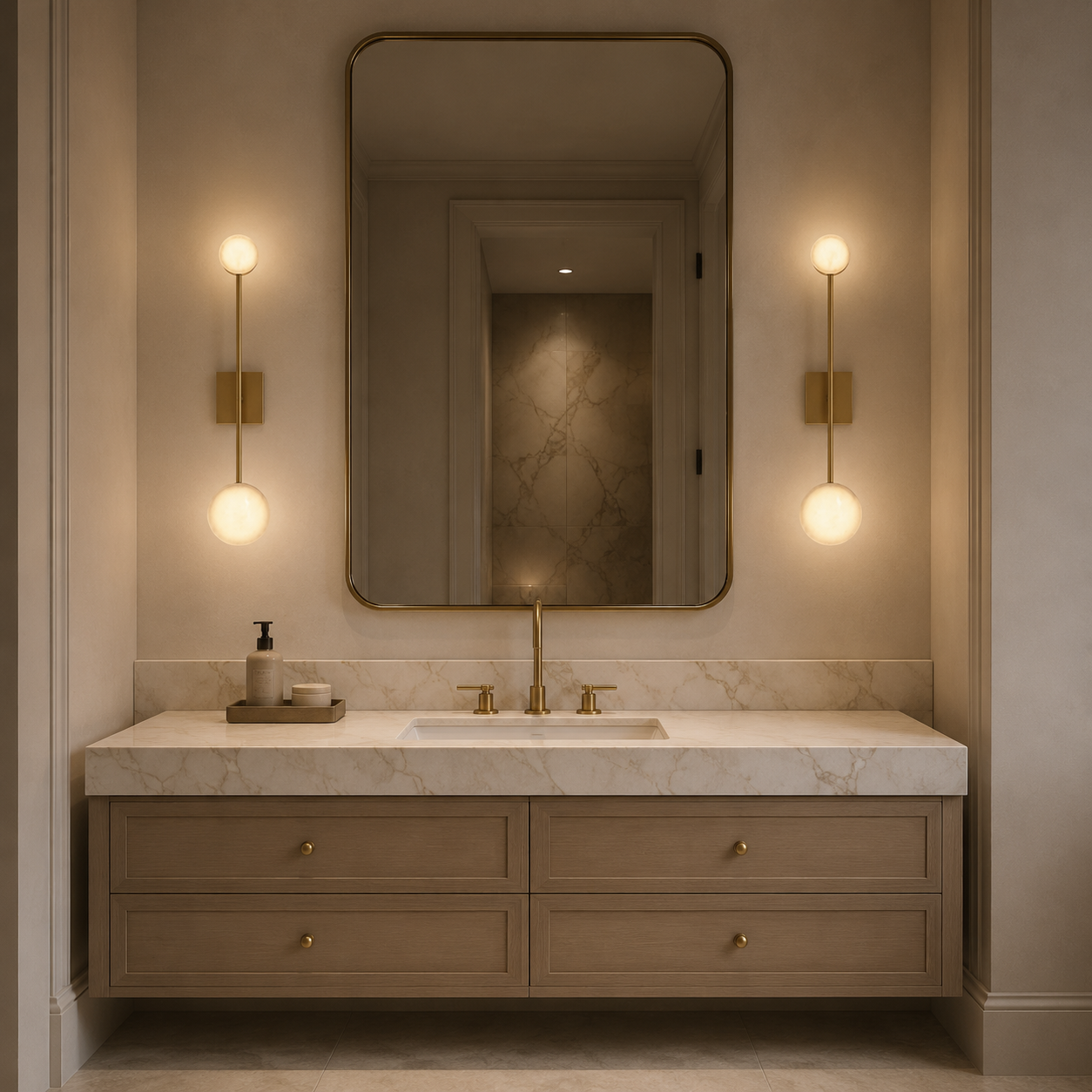 Alexandra Alabaster Wall Sconce 28"