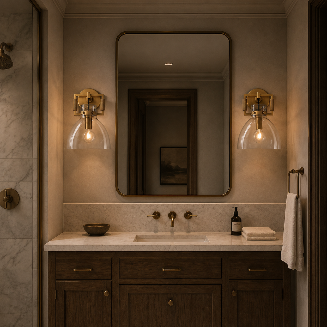 Nachinist Glass Cloche Sconce