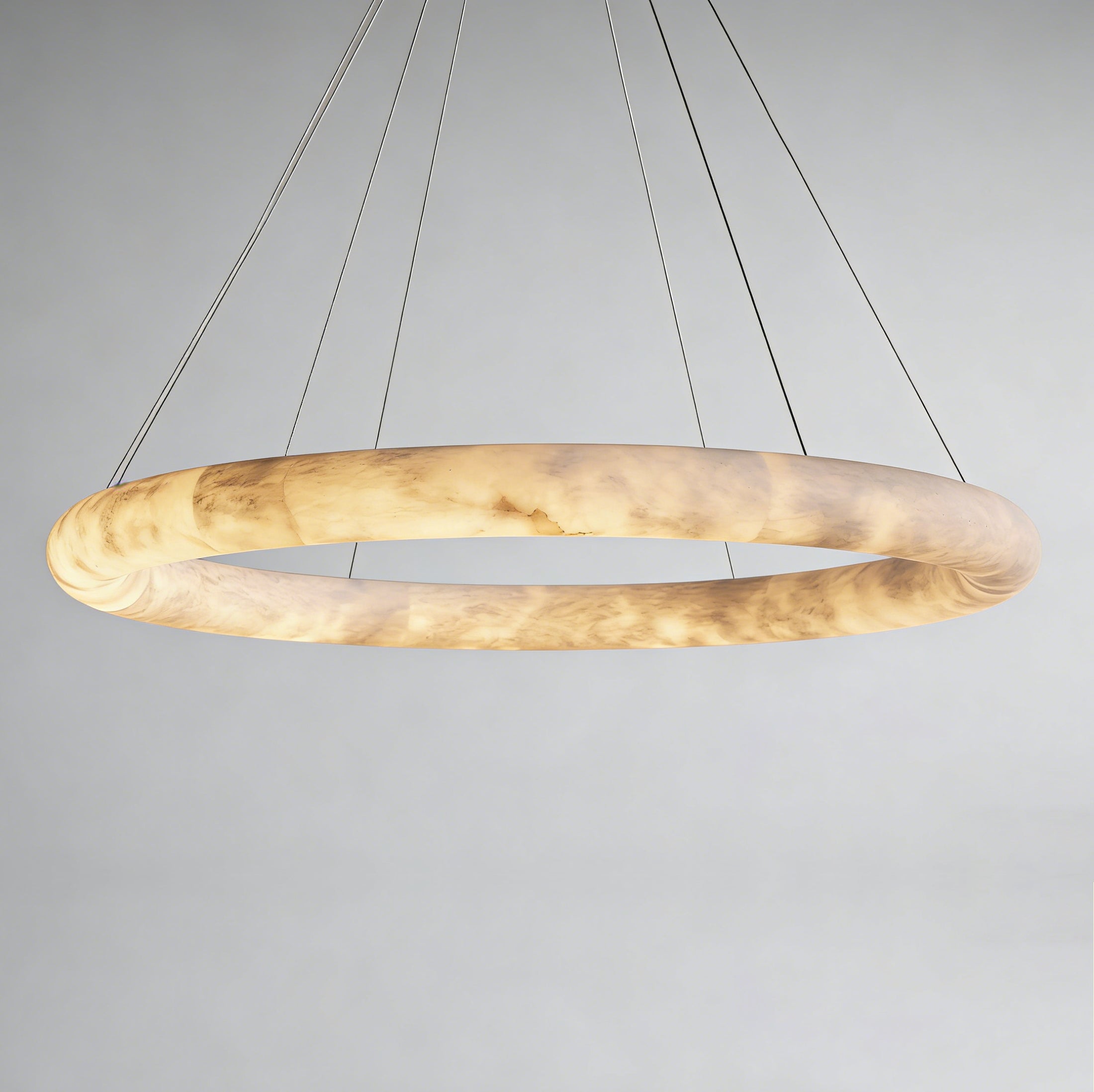 Halima Halo Round Alabaster Chandelier