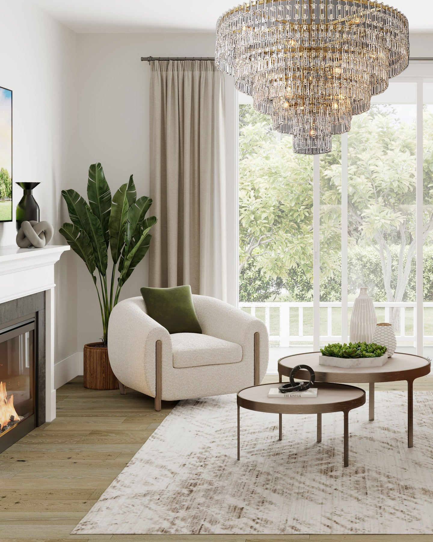 Marignane Tiered Round Crystal Chandelier 37″ 49″ 61″