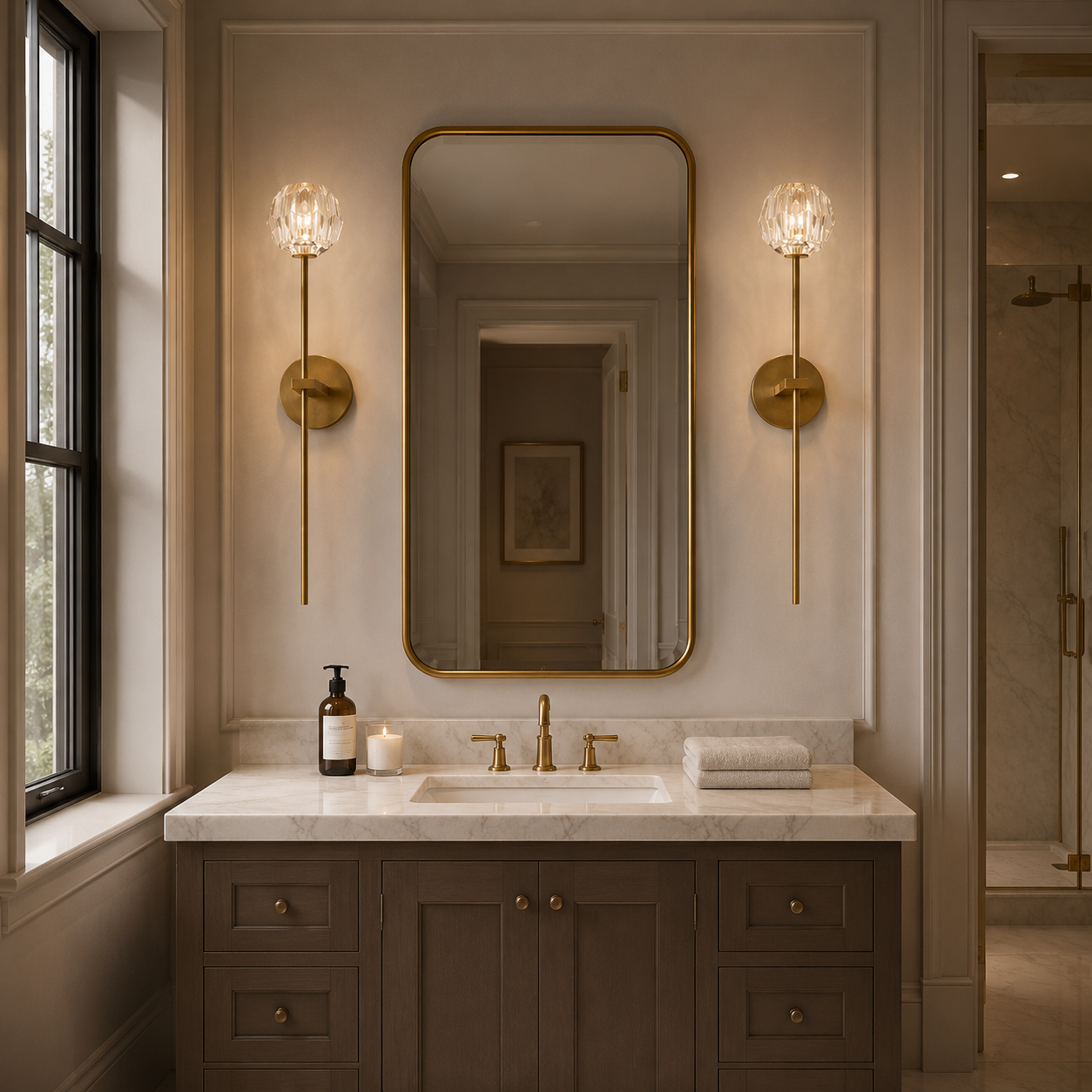 Boule Dee Cristal Smoke Glass Grand Sconce
