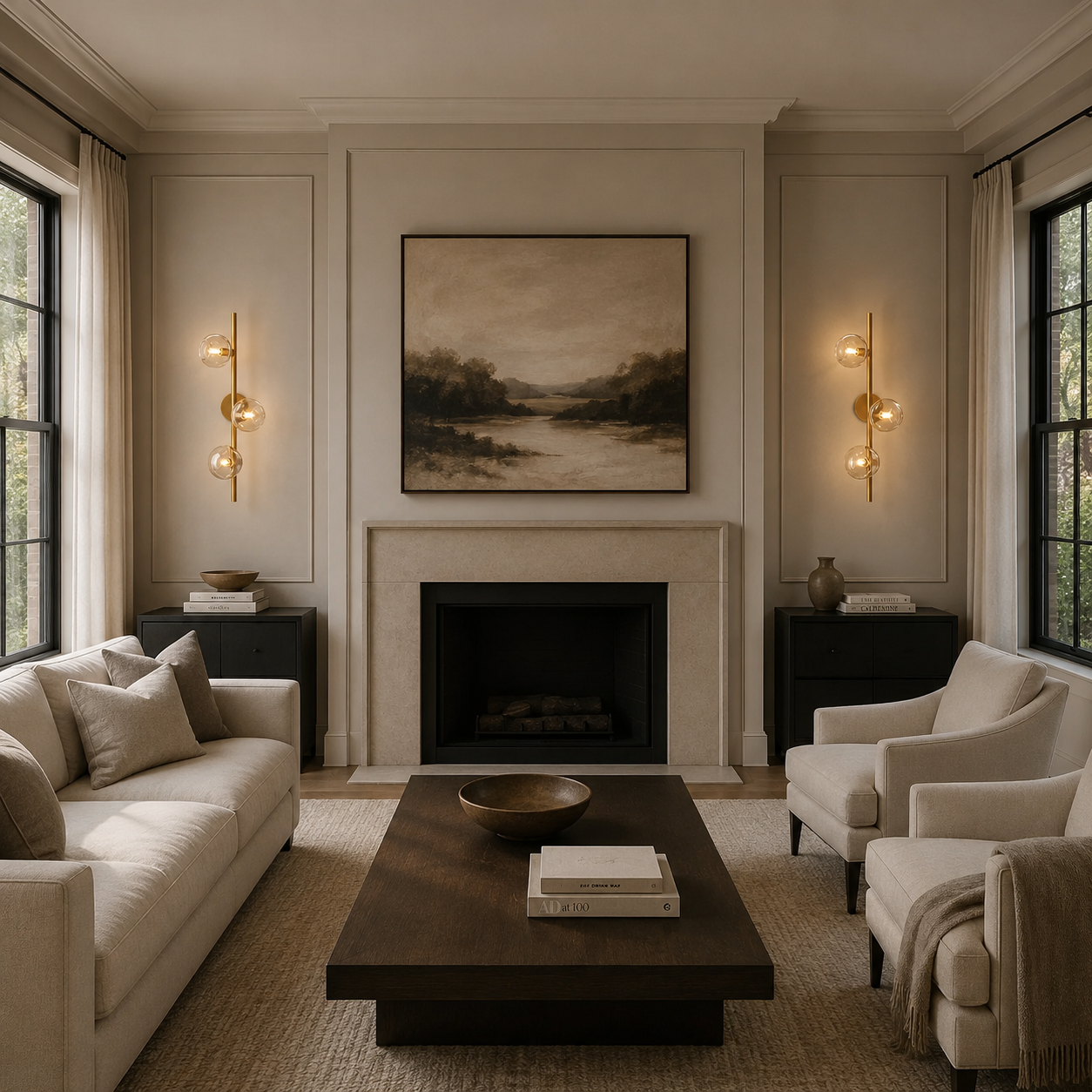 Bubbal Clear/Smoke Glass Cascade Sconce