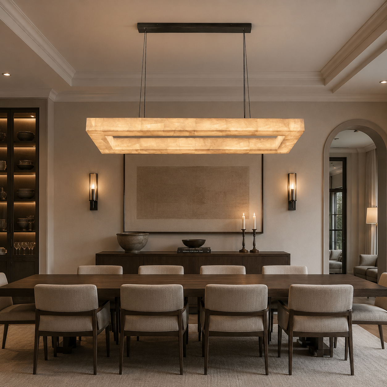 Livage Lueur Rectangular Chandelier