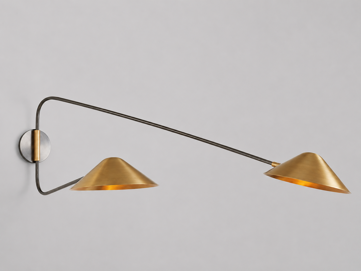 Simms Long Arm Double Sconce