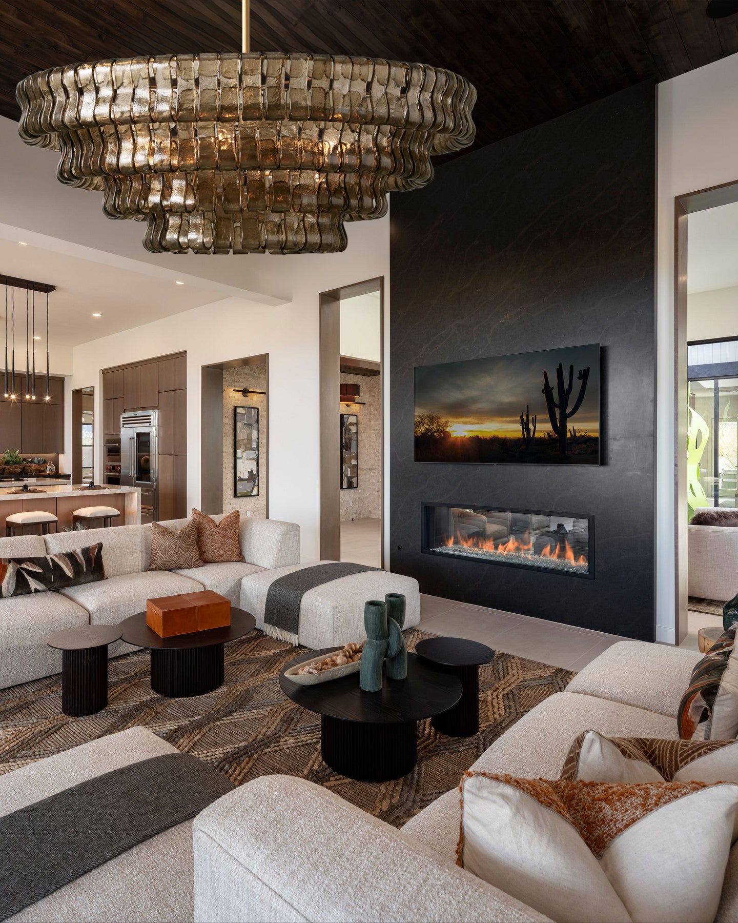 Ghiaccio Smoke Class Round Chandelier 24"36"48"60"