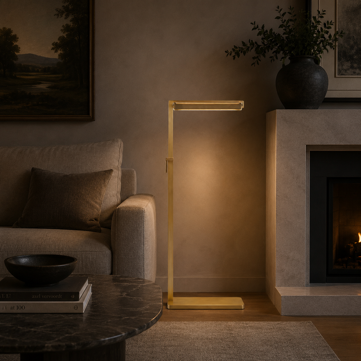 Audubond Crystal Task Floor Lamp