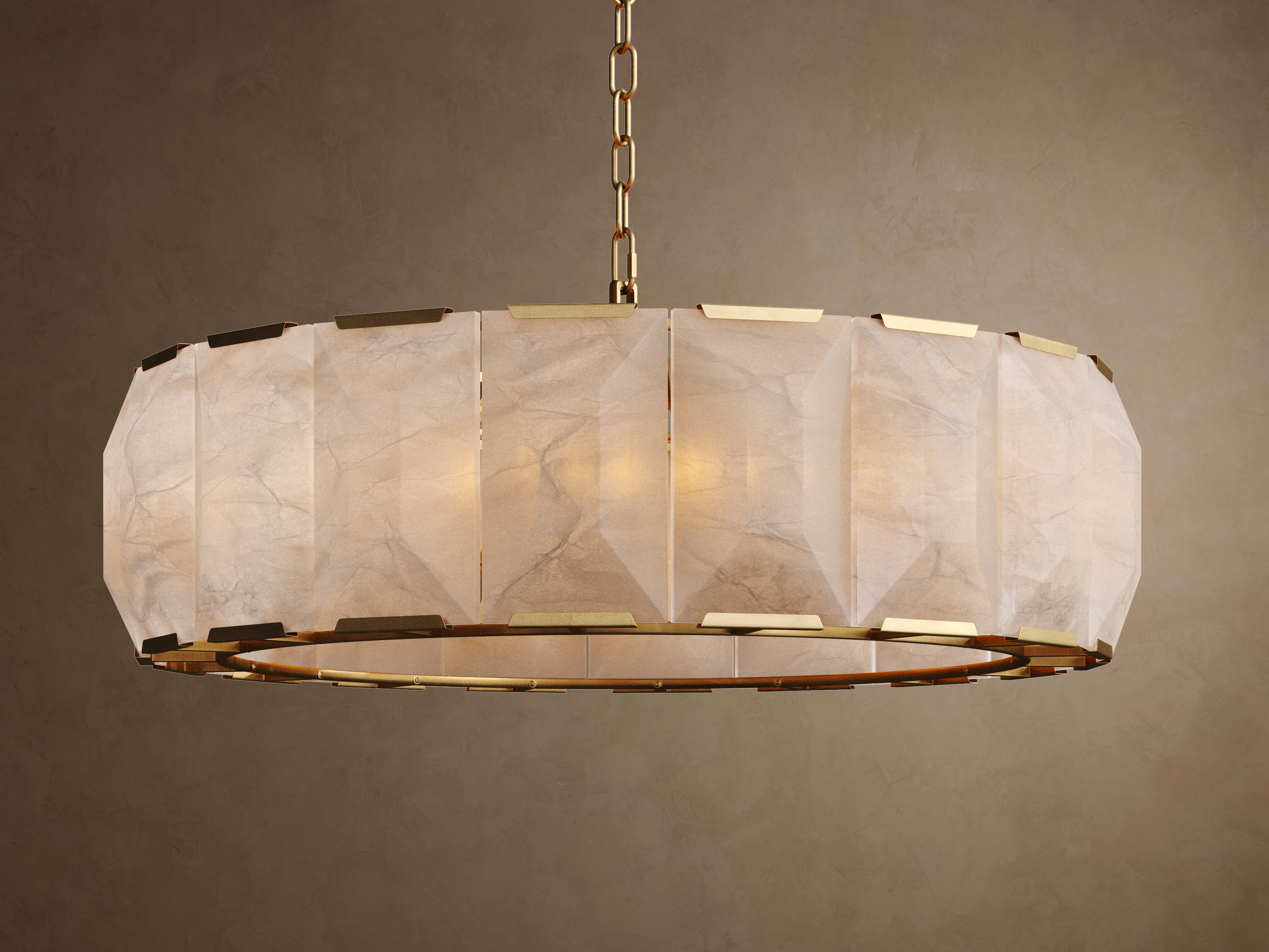 Harlowa Calcite Round Chandelier