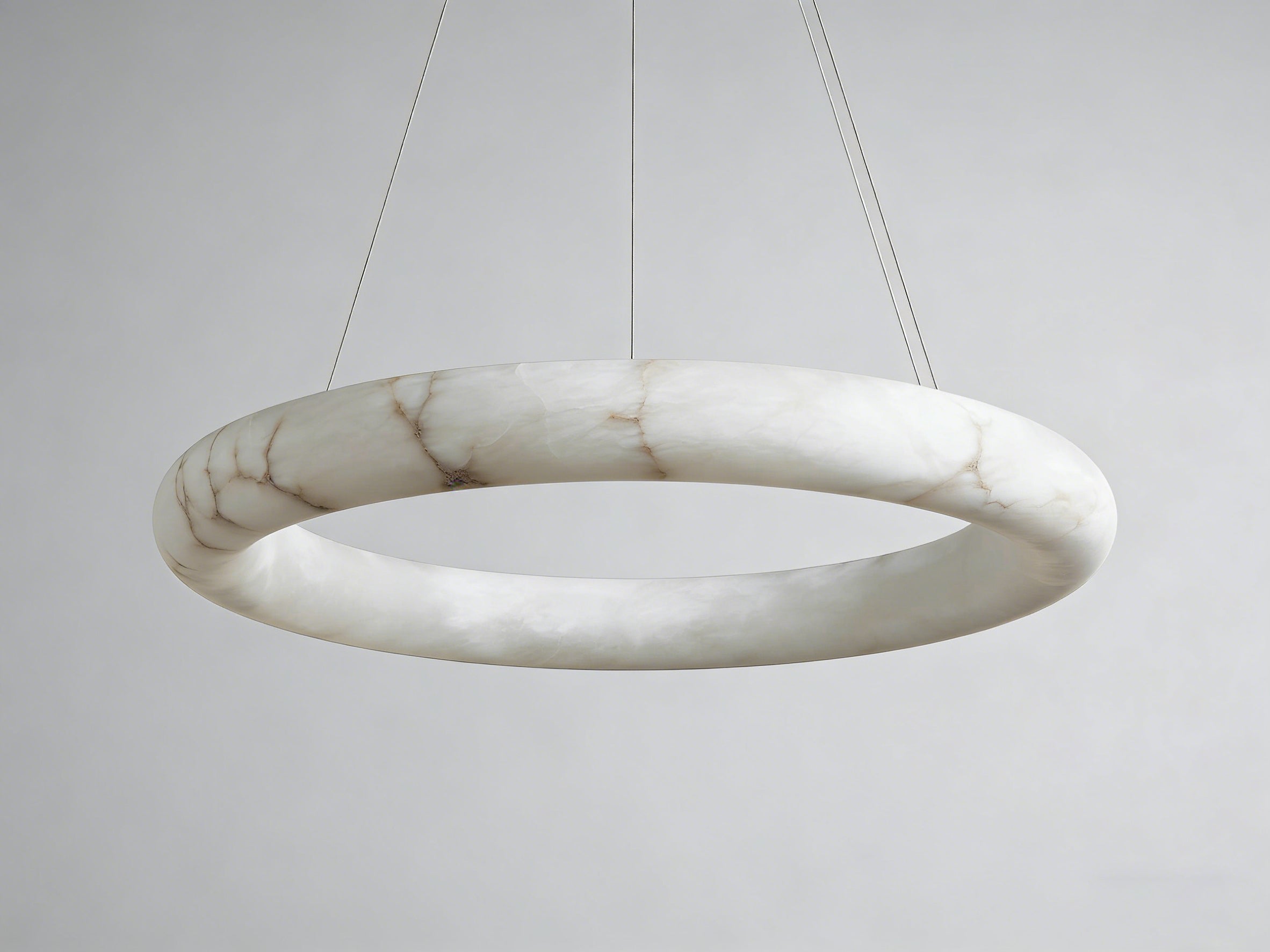 Halima Halo Round Alabaster Chandelier