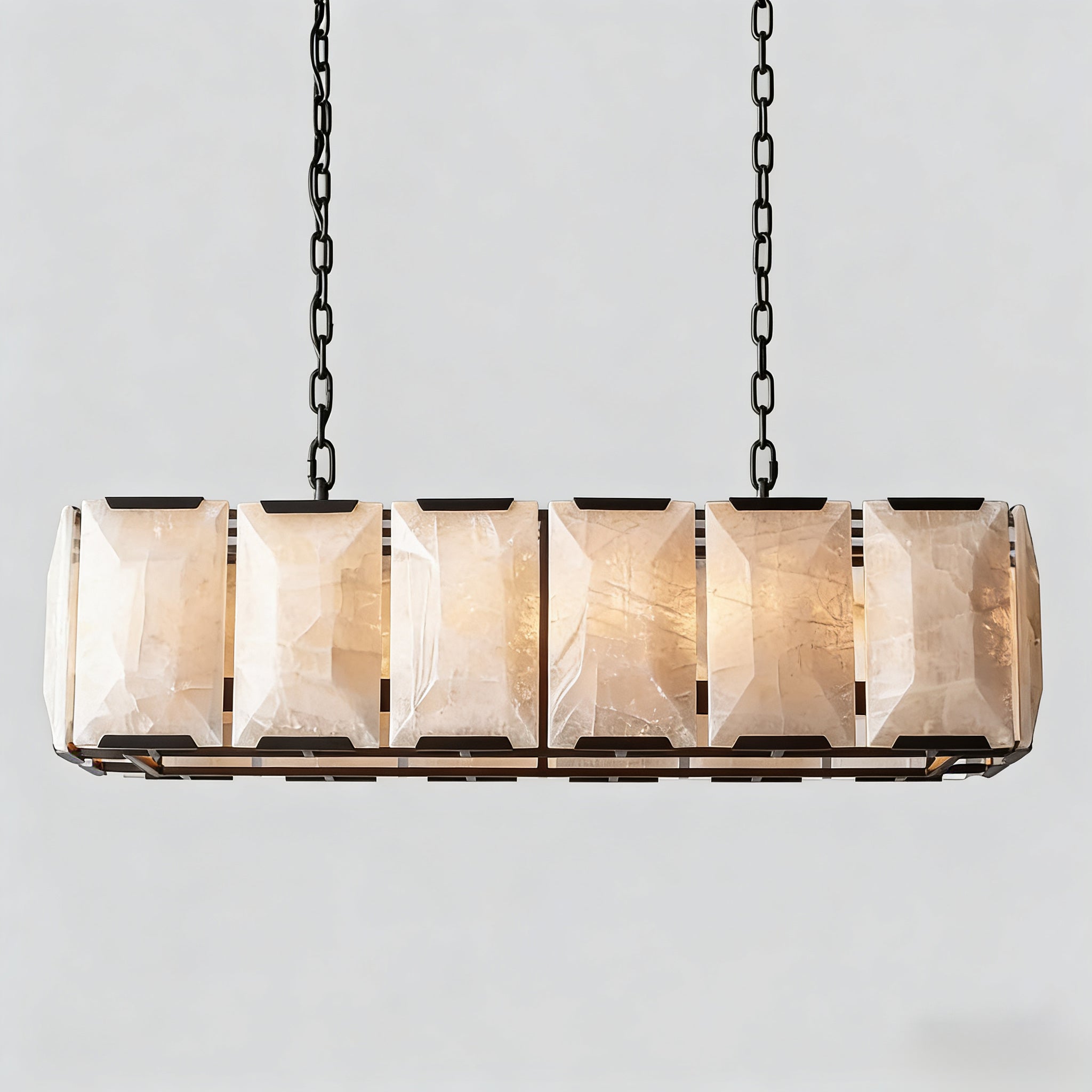 Harlowa Calcite Rectangular Chandelier