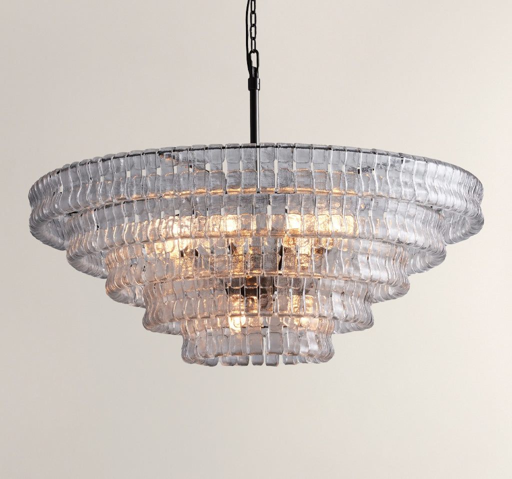 Ghiaccio Smoke Class Round Chandelier 24"36"48"60"