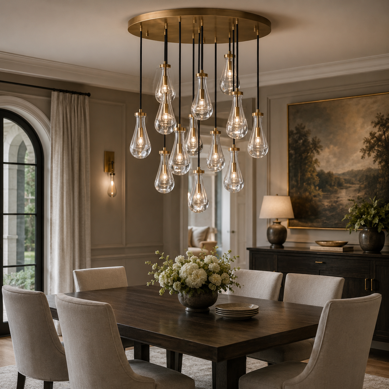Rainy Round Chandelier