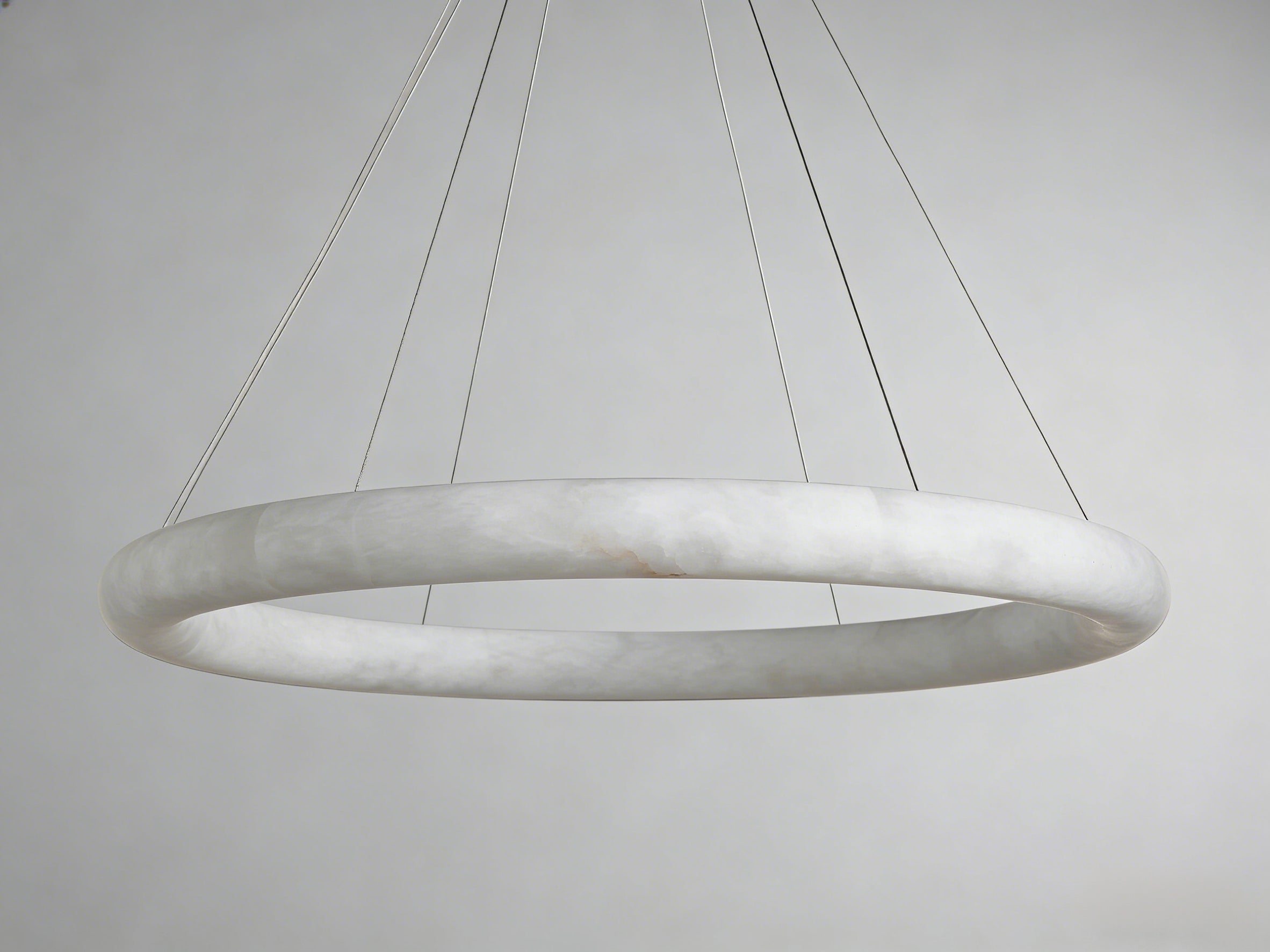 Halima Halo Round Alabaster Chandelier
