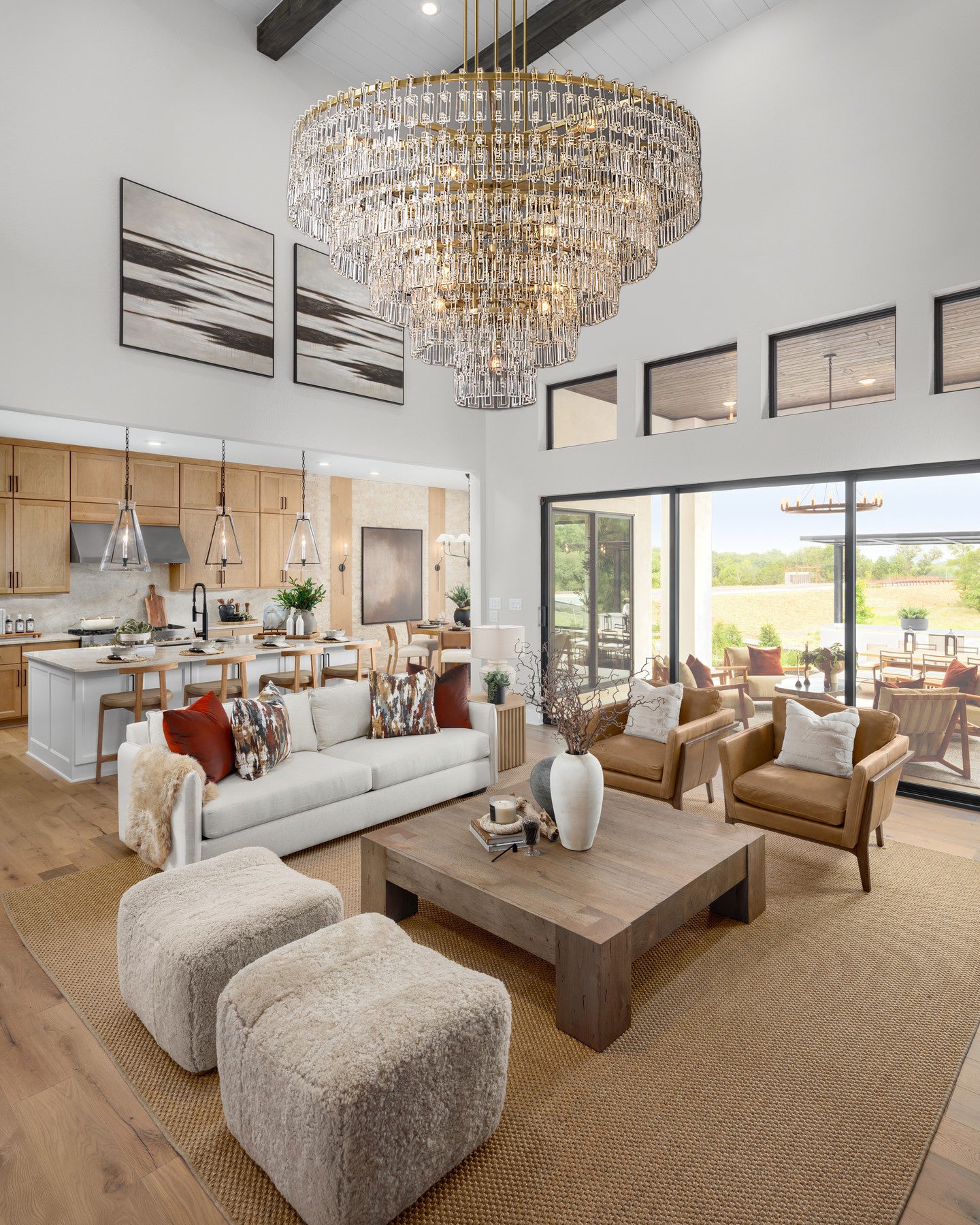 Marignane Tiered Round Crystal Chandelier 37″ 49″ 61″