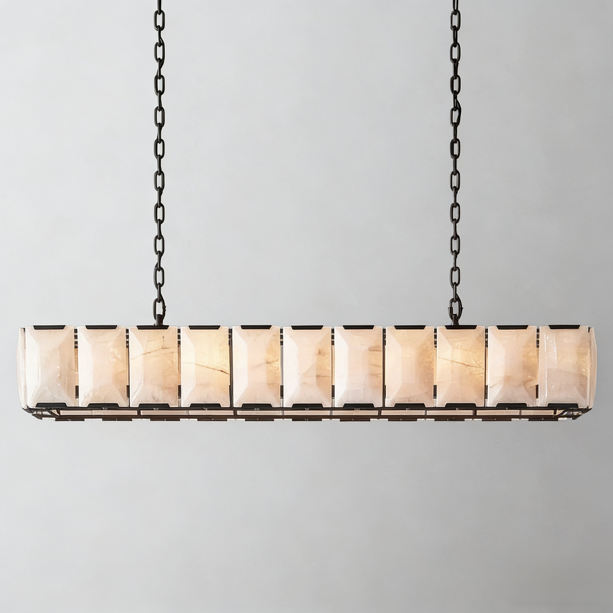 Harlowa Calcite Rectangular Chandelier