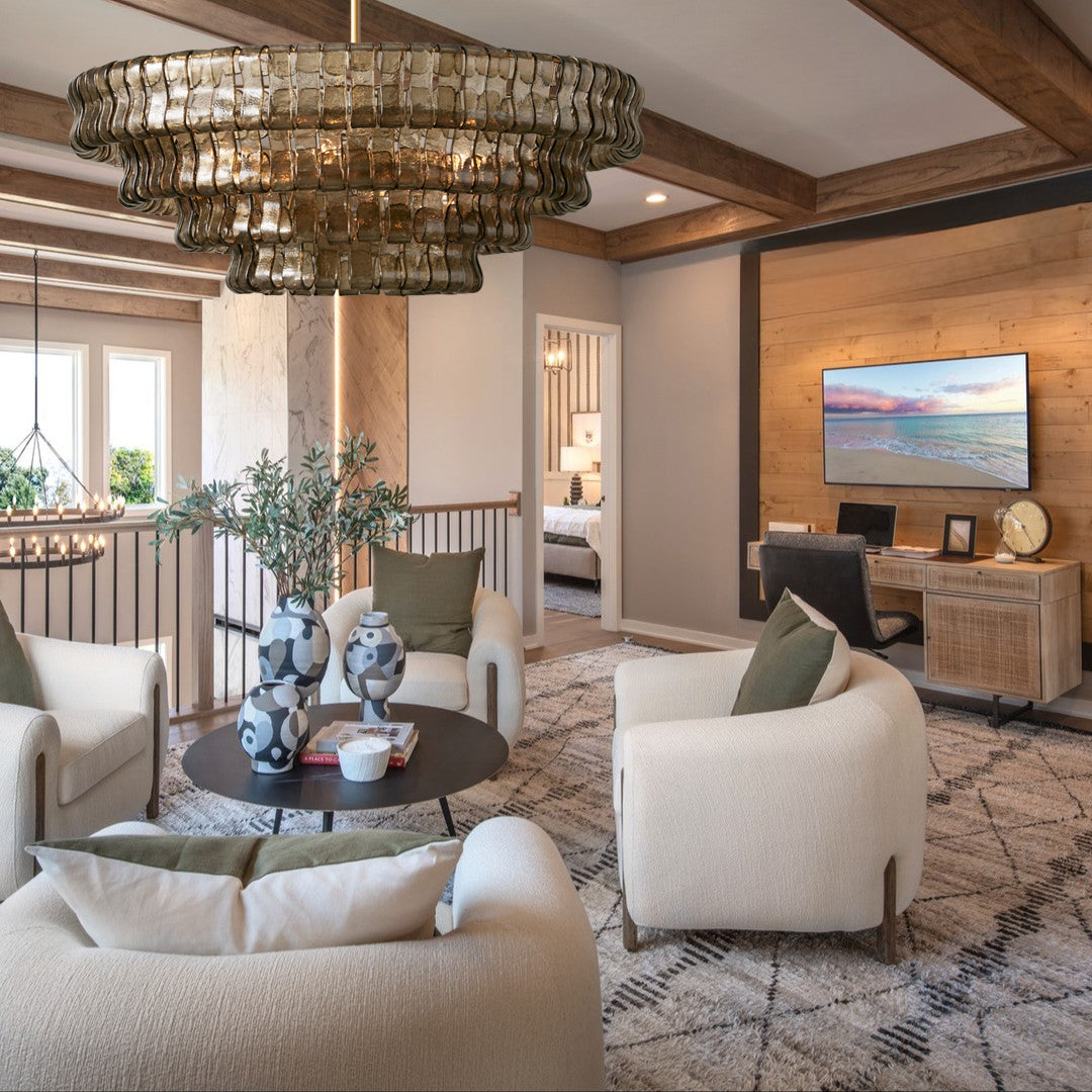 Ghiaccio Smoke Class Round Chandelier 24"36"48"60"