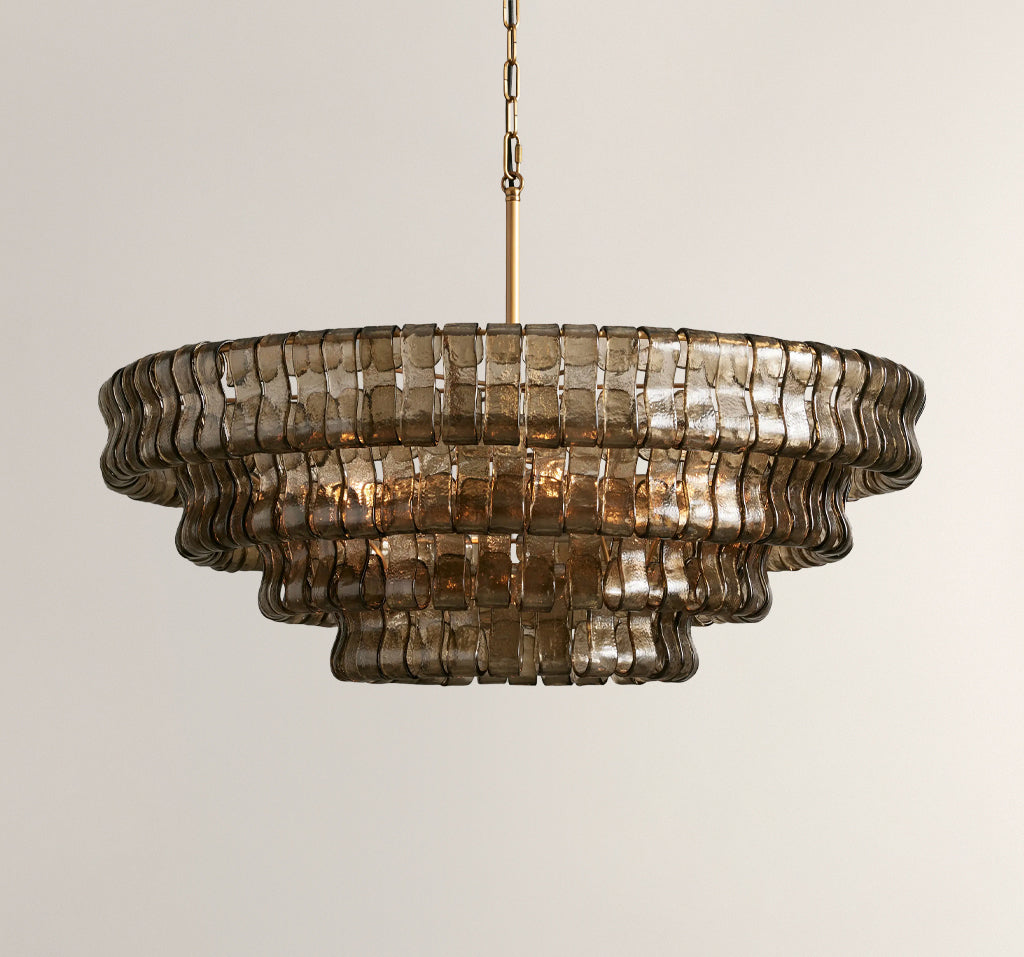 Ghiaccio Smoke Class Round Chandelier 24"36"48"60"