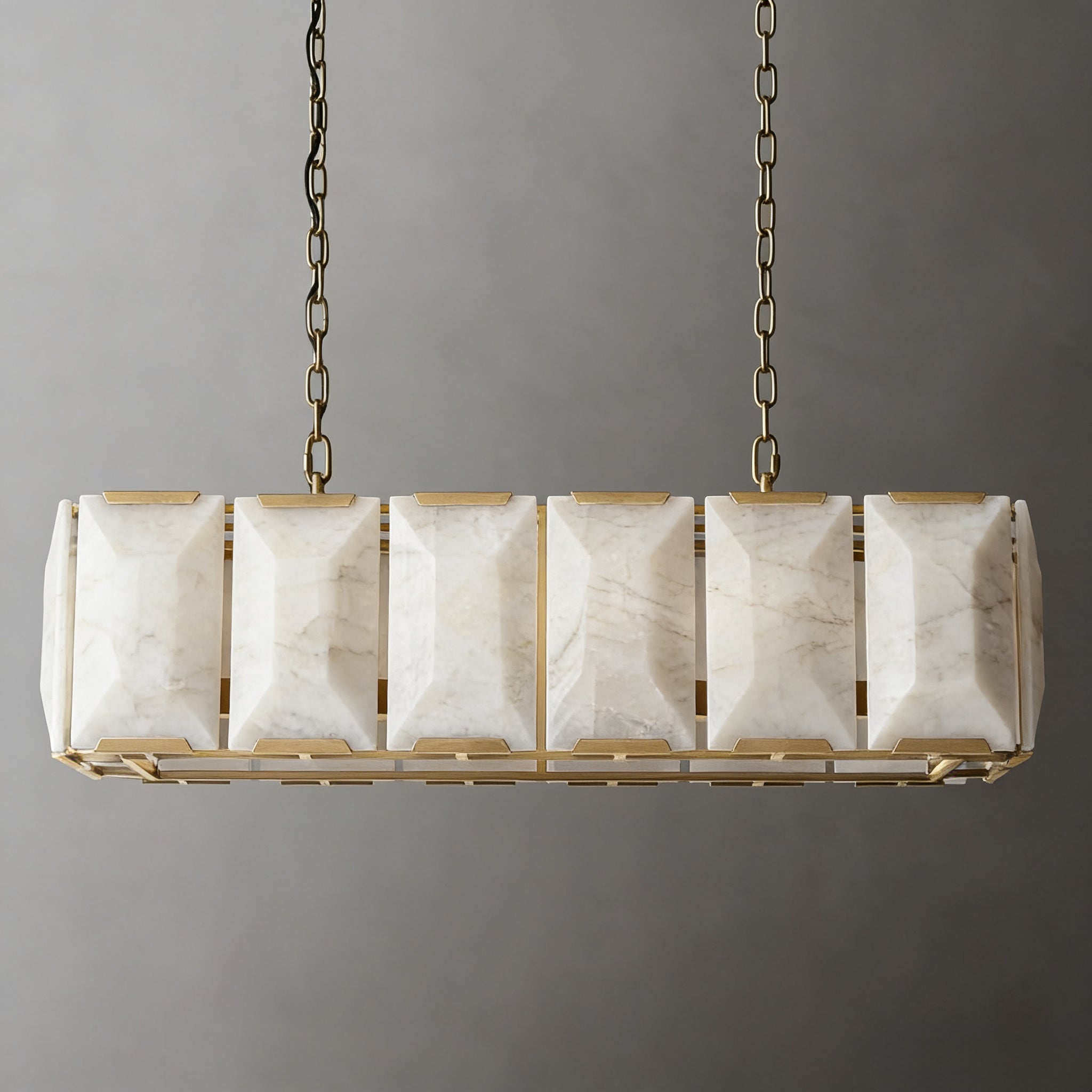 Harlowa Calcite Rectangular Chandelier