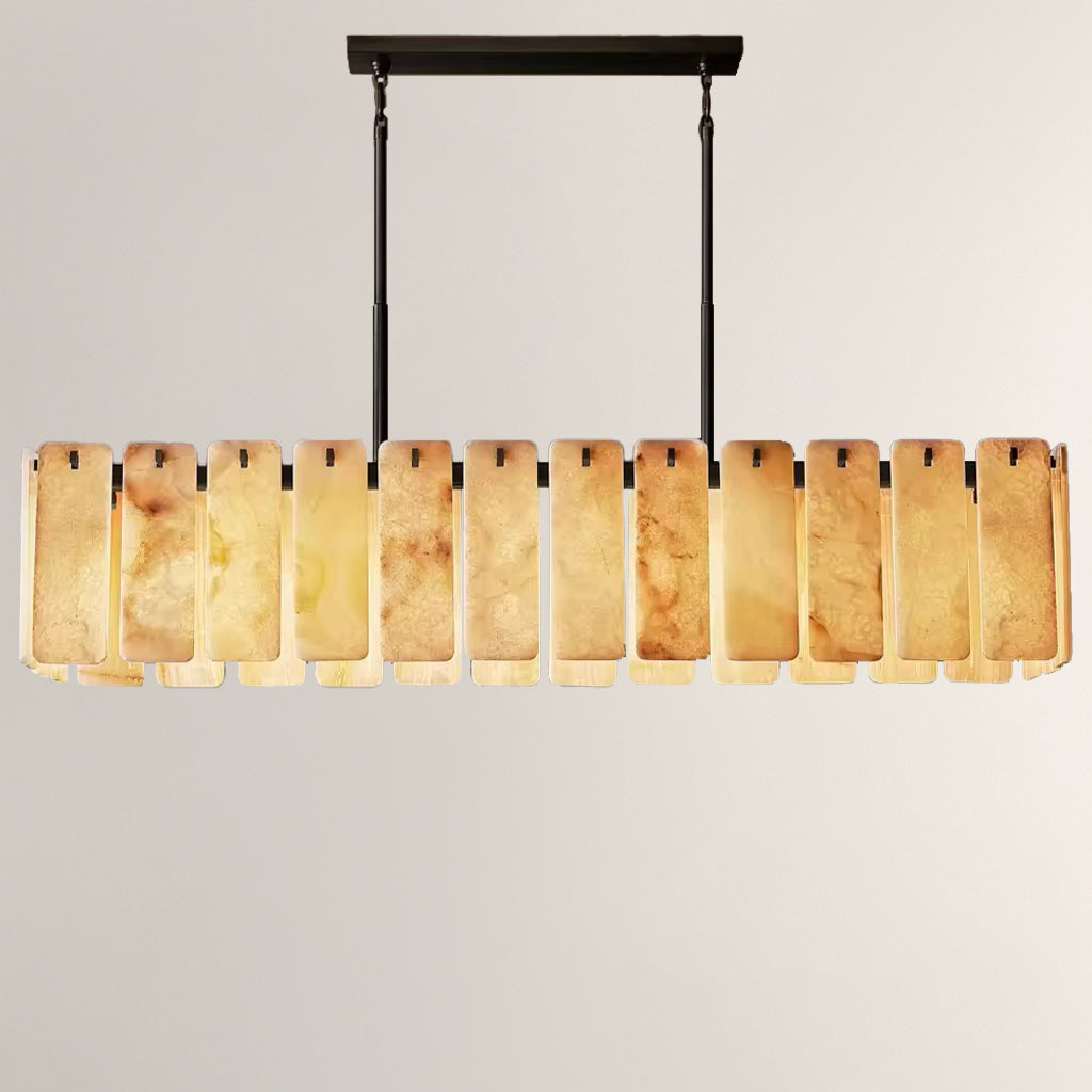 Calametta Onyx Rectangular Chandelier, Chandelier for Dining Room