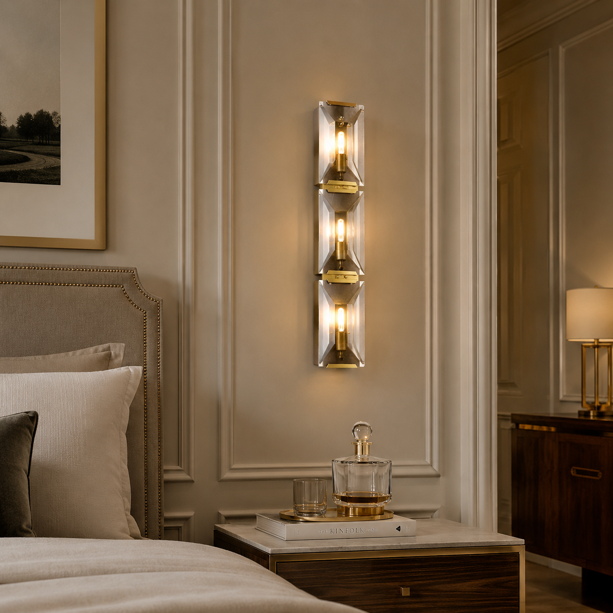 Harlowa Crystal Triple Sconce