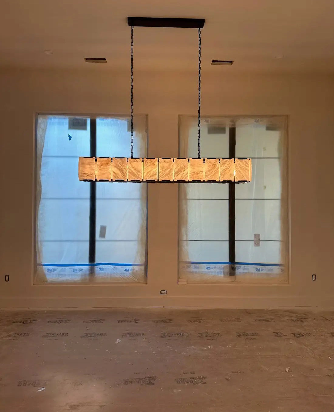 Harlowa Calcite Rectangular Chandelier