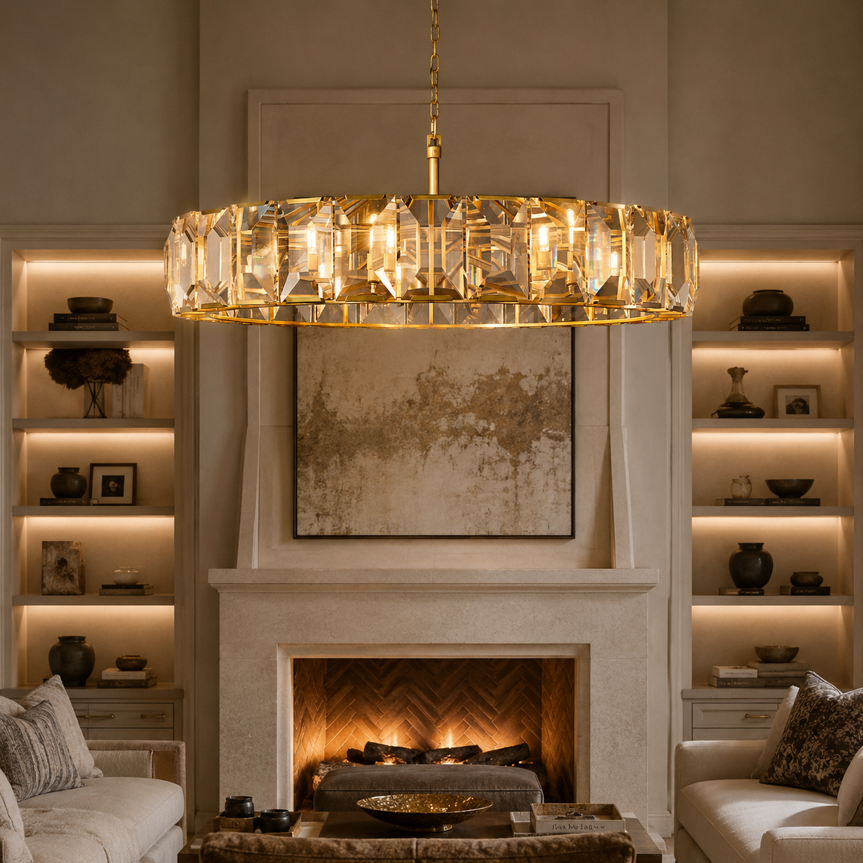 Harlowa Crystal Round Chandelier