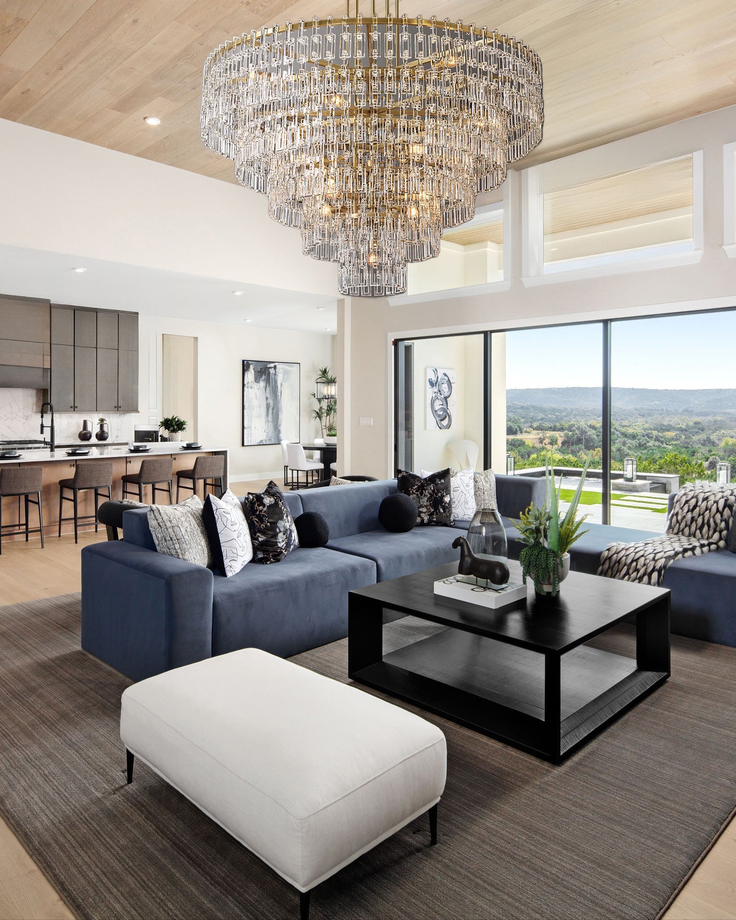 Marignane Tiered Round Crystal Chandelier 37″ 49″ 61″