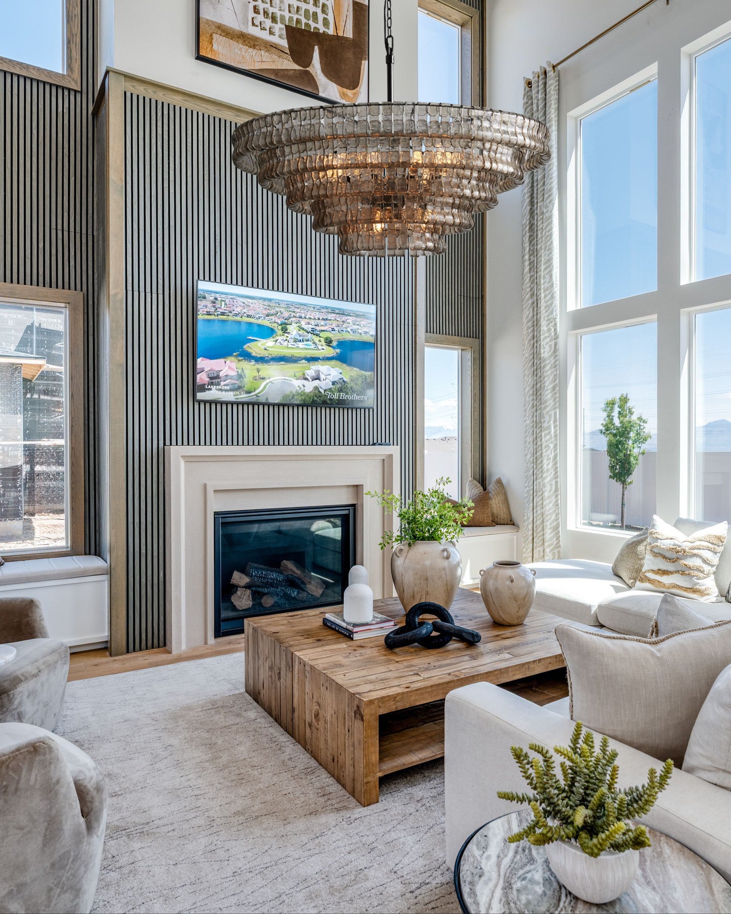 Ghiaccio Smoke Class Round Chandelier 24"36"48"60"