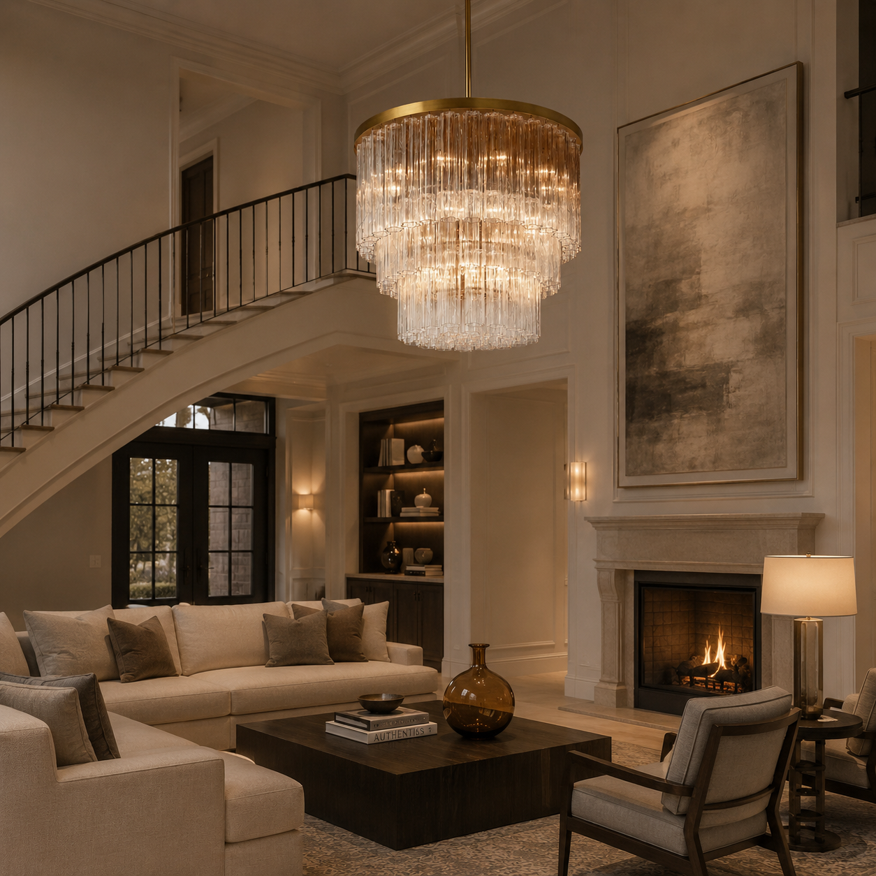Cielon Three-Tier Round Chandelier