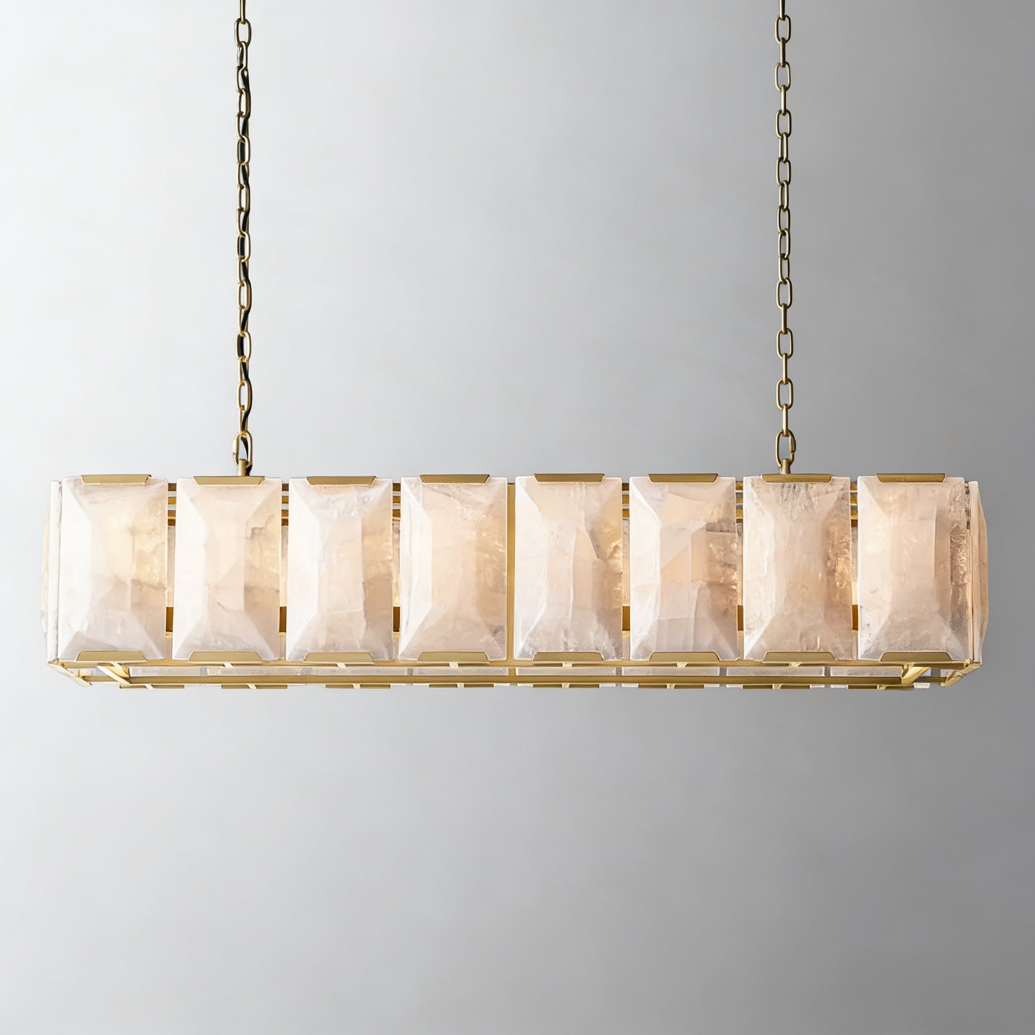 Harlowa Calcite Rectangular Chandelier