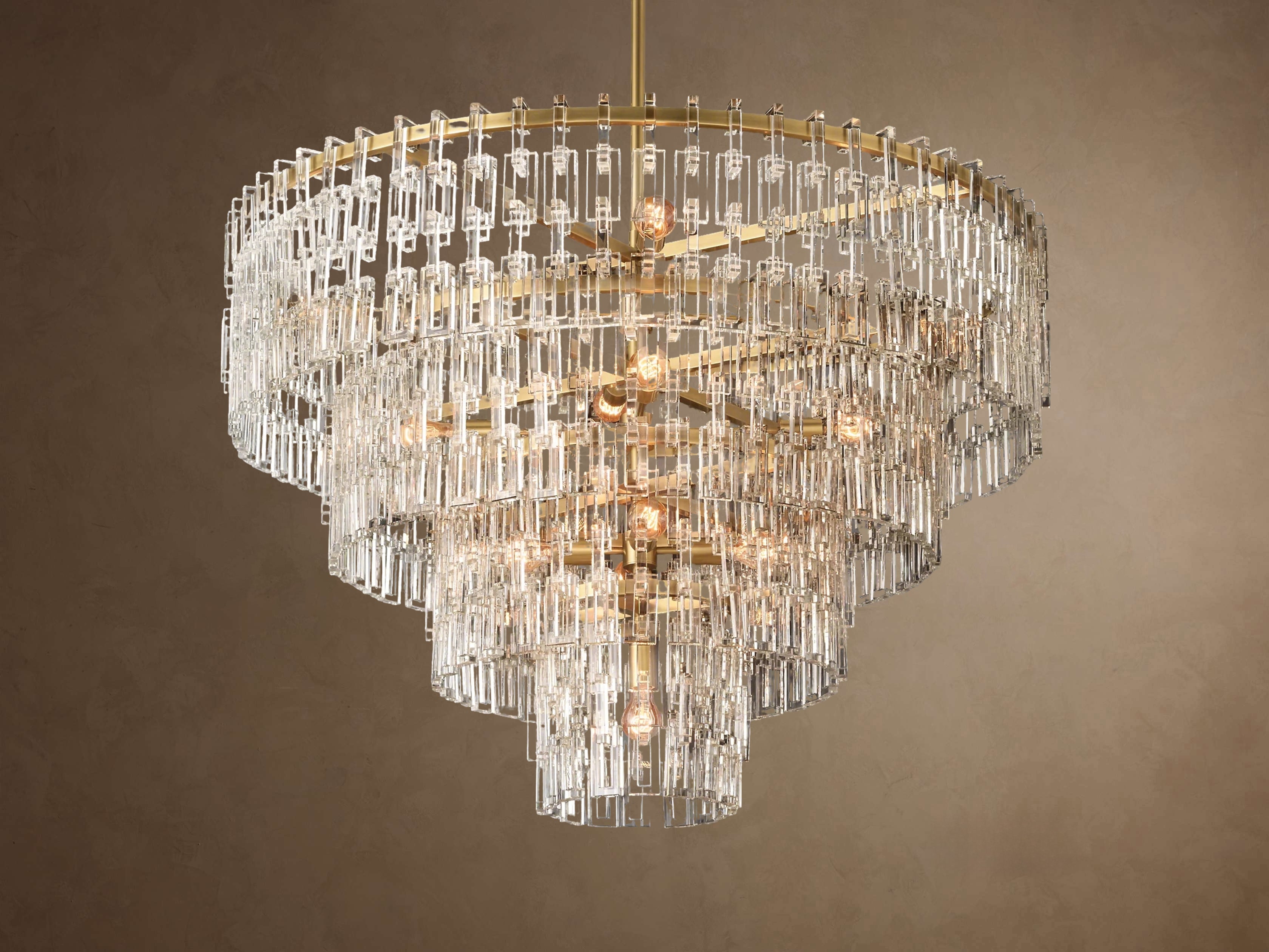 Marignane Tiered Round Crystal Chandelier 37″ 49″ 61″