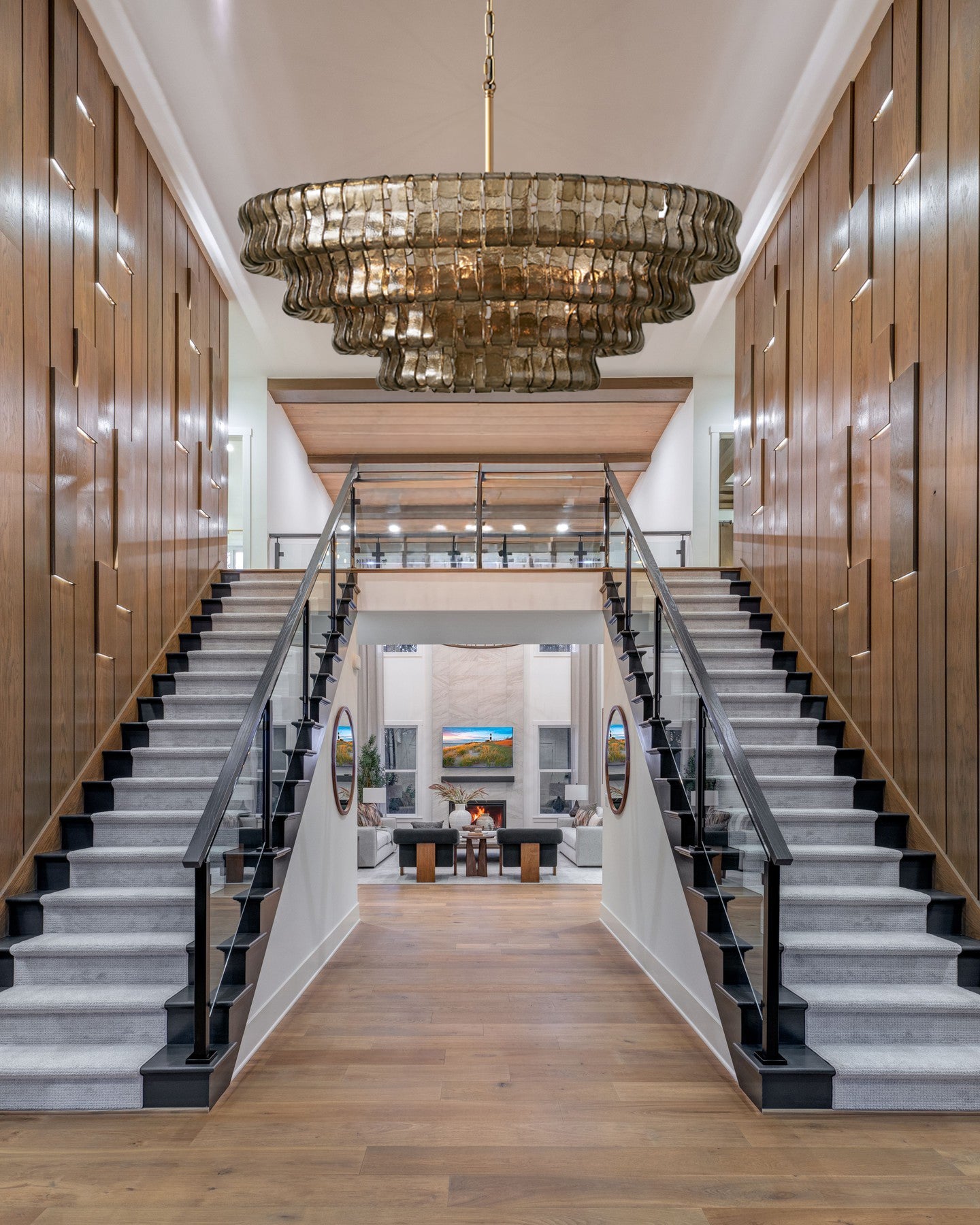 Ghiaccio Smoke Class Round Chandelier 24"36"48"60"