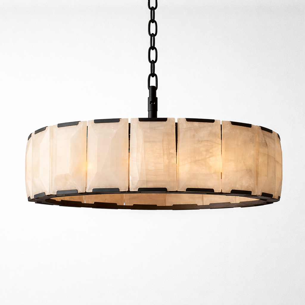 Harlowa Calcite Round Chandelier