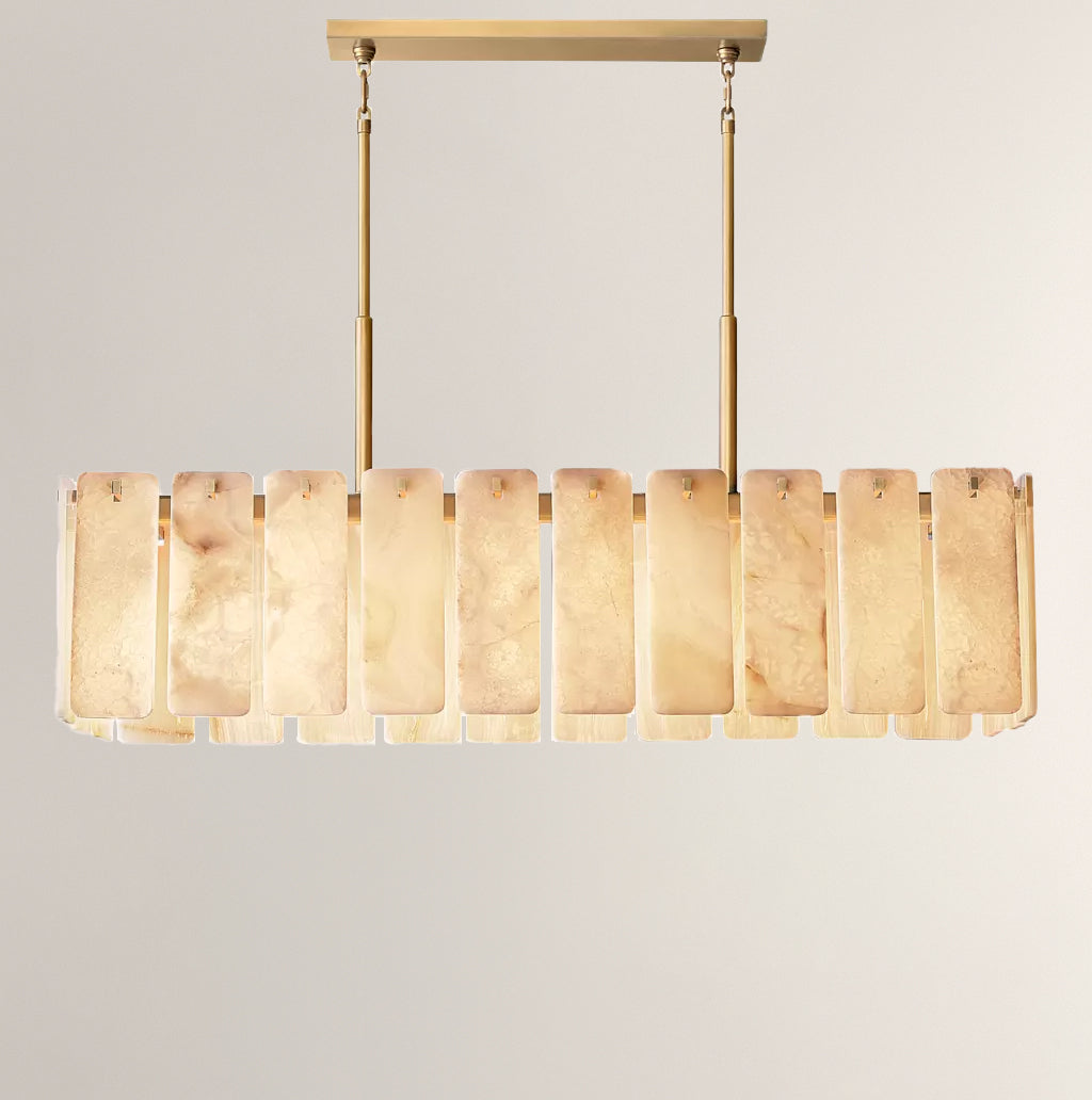 Calametta Onyx Rectangular Chandelier, Chandelier for Dining Room