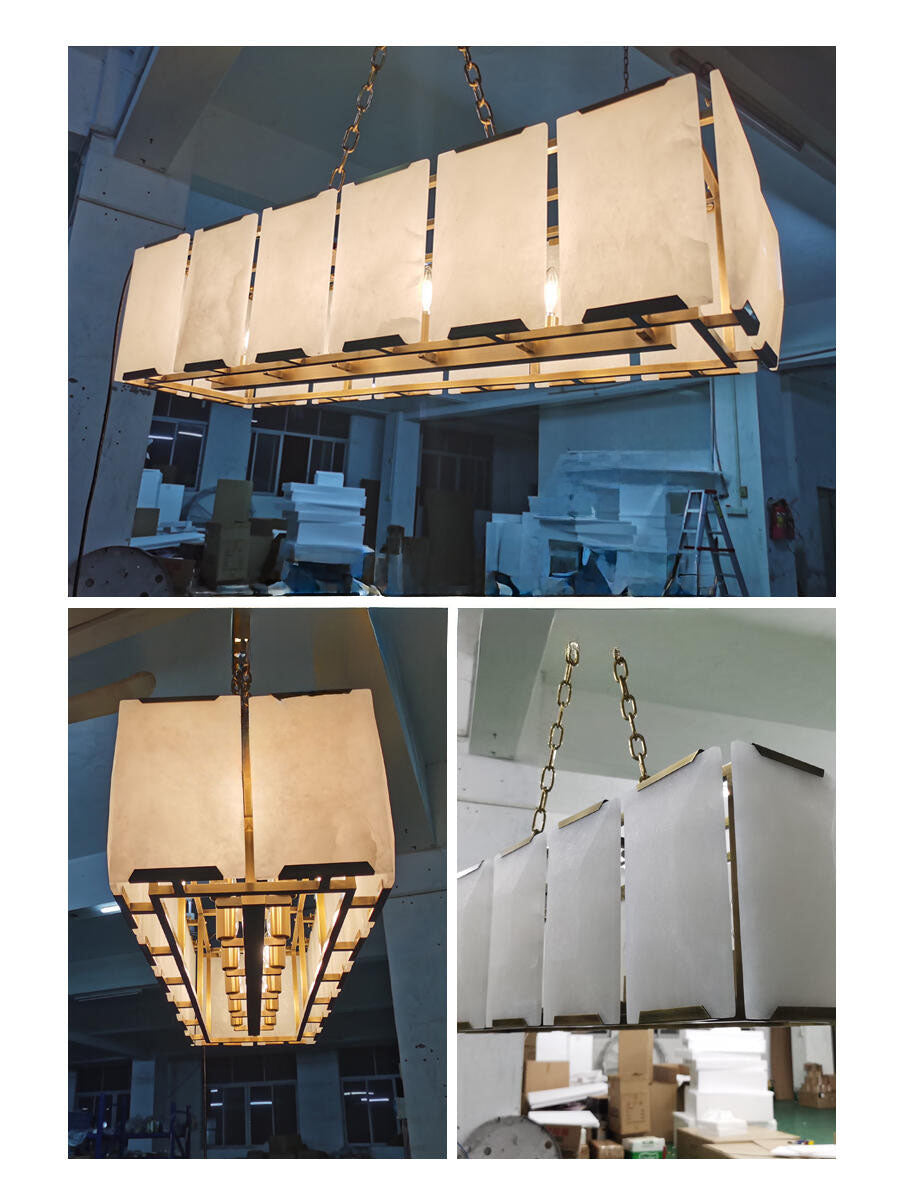 Harlowa Calcite Rectangular Chandelier