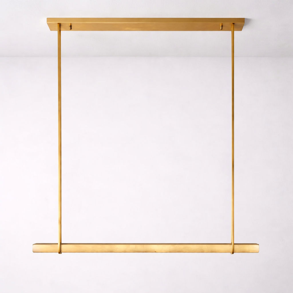 Audubond Alabaster Single Bar Linear Chandelier