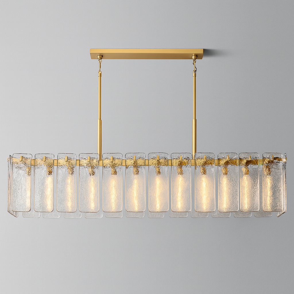 Calametta Glass Rectangular Chandelier