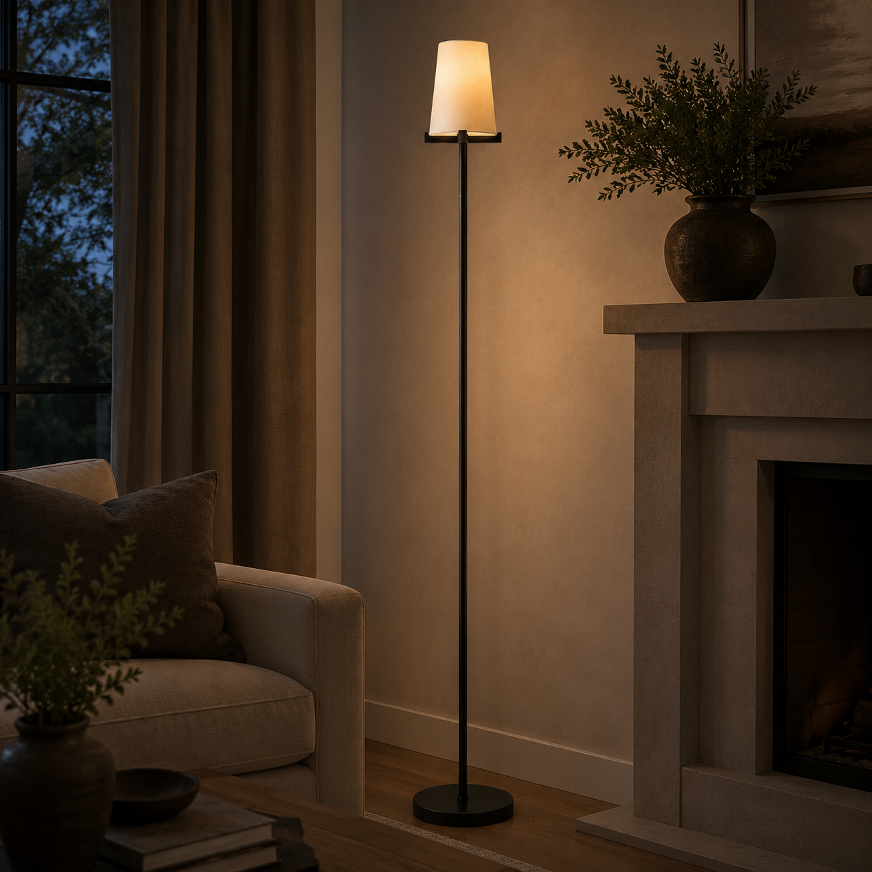 Pauillace Fabric Shade Floor Lamp
