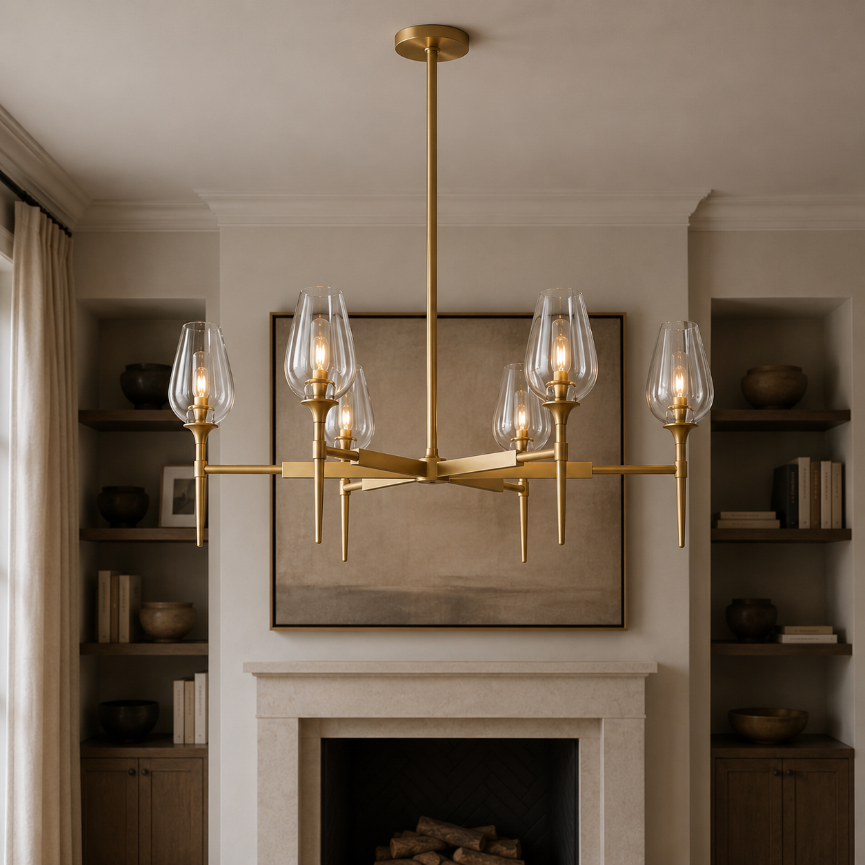 Tulip Glass Round Chandelier