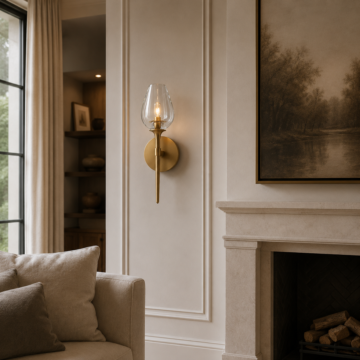 Tulip Glass Single Sconce