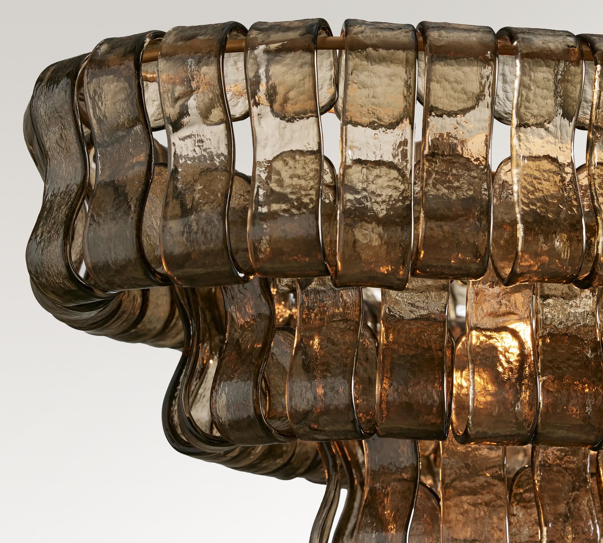 Ghiaccio Smoke Class Oval Chandelier 54"/ 65"